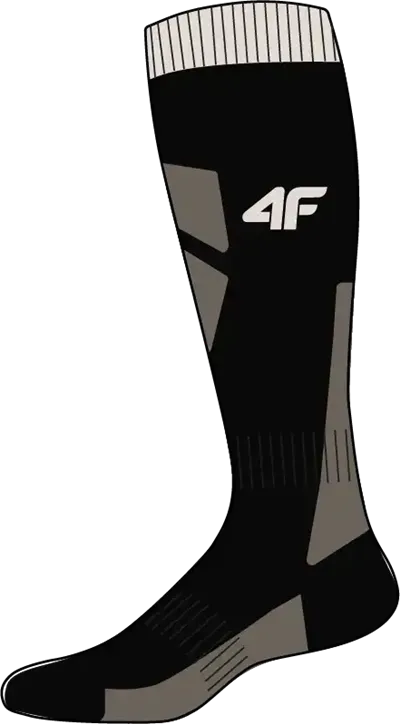 Dětské lyžařské ponožky 4F FNK M224 DEEP BLACK