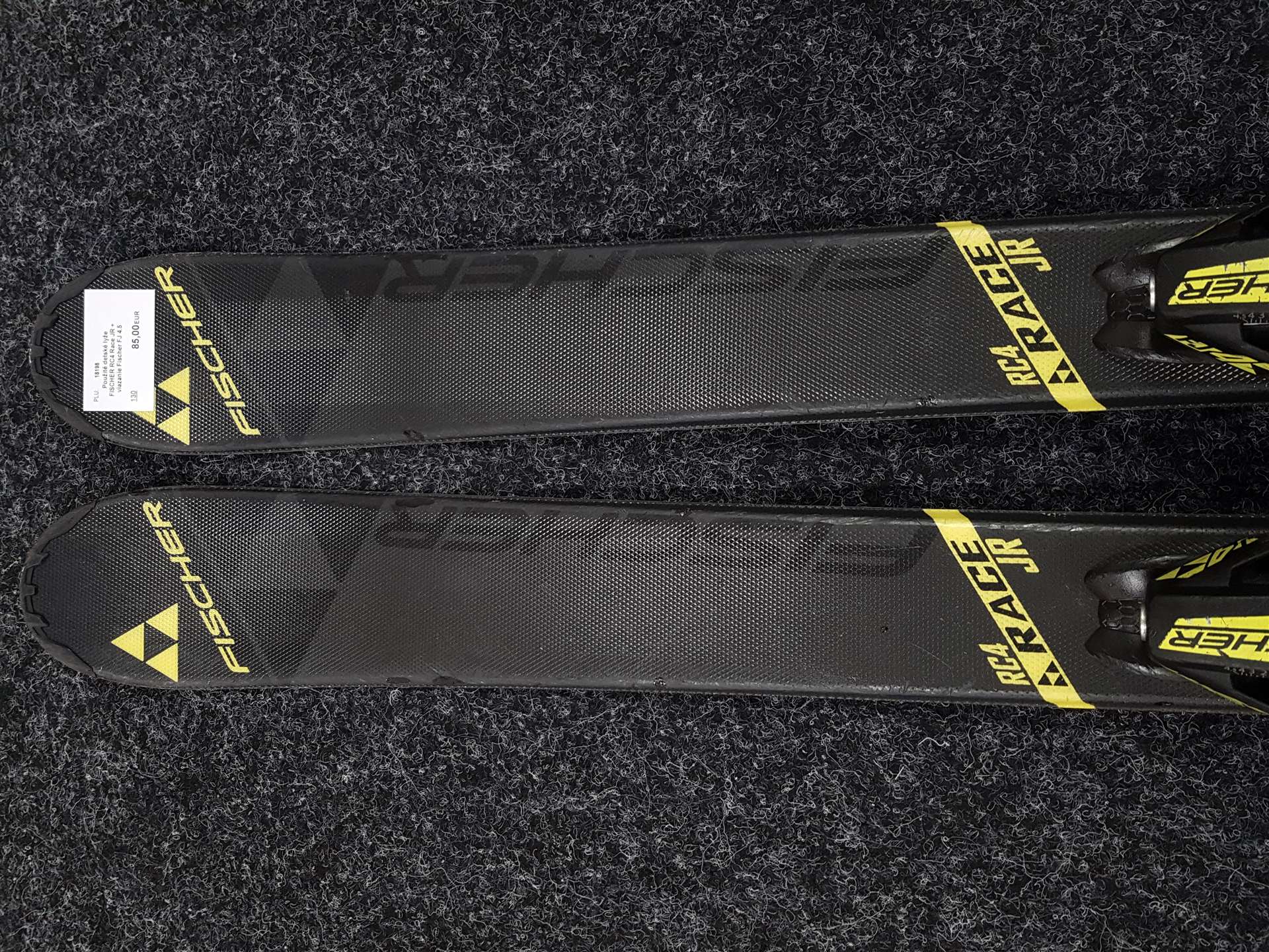 Použité detské lyže FISCHER RC4 Race JR + viazanie Fischer FJ 4.5