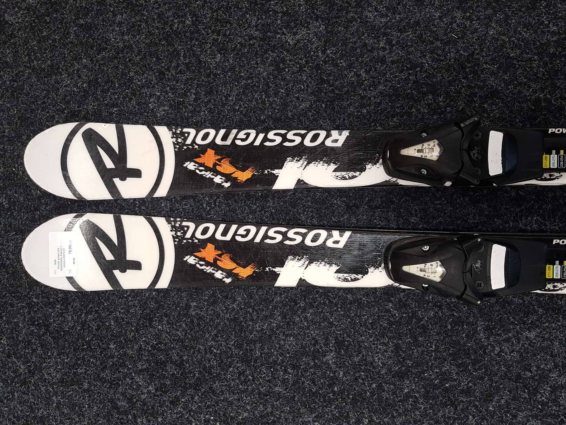 Sci da sci usati per bambini ROSSIGNOL Radical + attacchi B2Y5 4.5