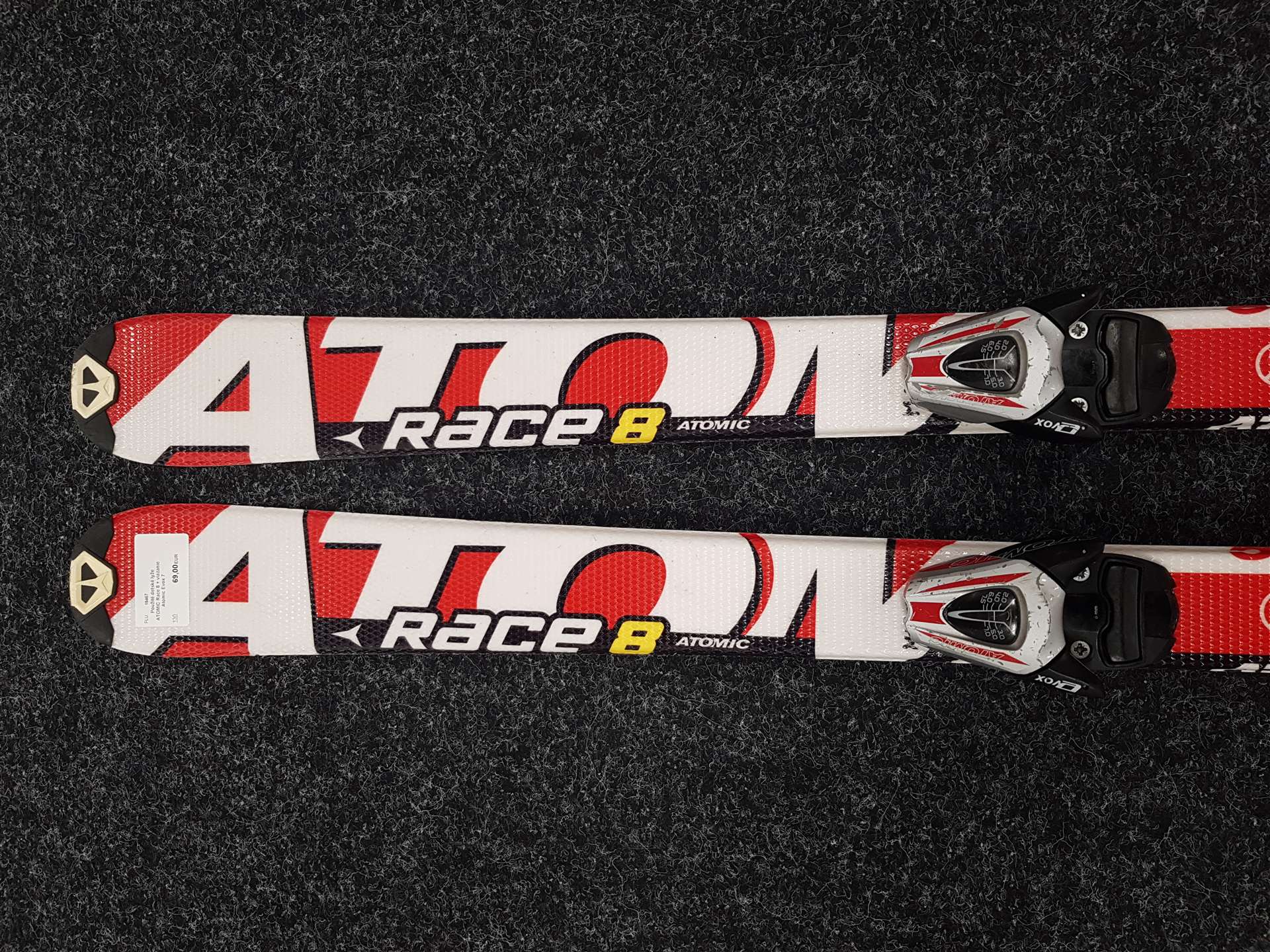 Rabljene dječje skije ATOMIC Race 8 + vezovi Atomic Evox 7