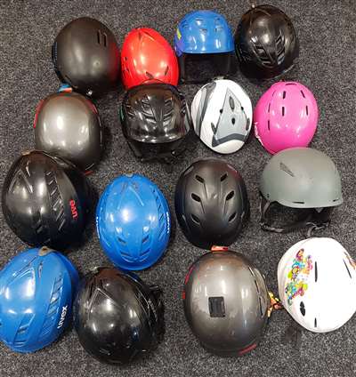 Použité prilby Mix 16 ks (XS-XL)