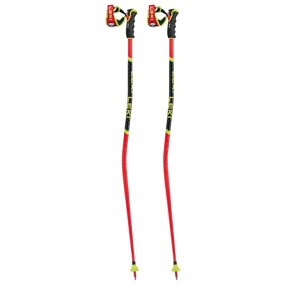 Zjazdové palice Leki WCR GS Carbon 3D, bright red-black-neonyellow