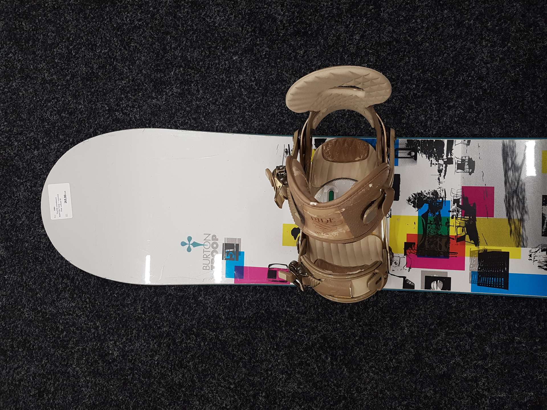 Použitý snowboard BURTON Troop  + viazanie Ride veľkosť M