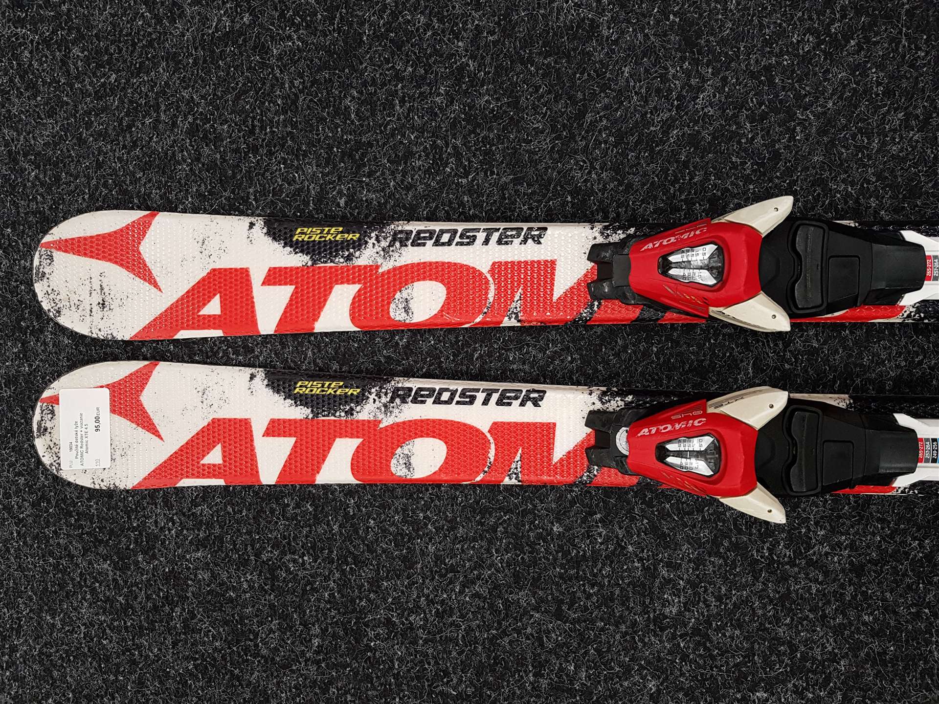 Použité detské lyže ATOMIC Redster + viazanie Atomic XTE 4.5