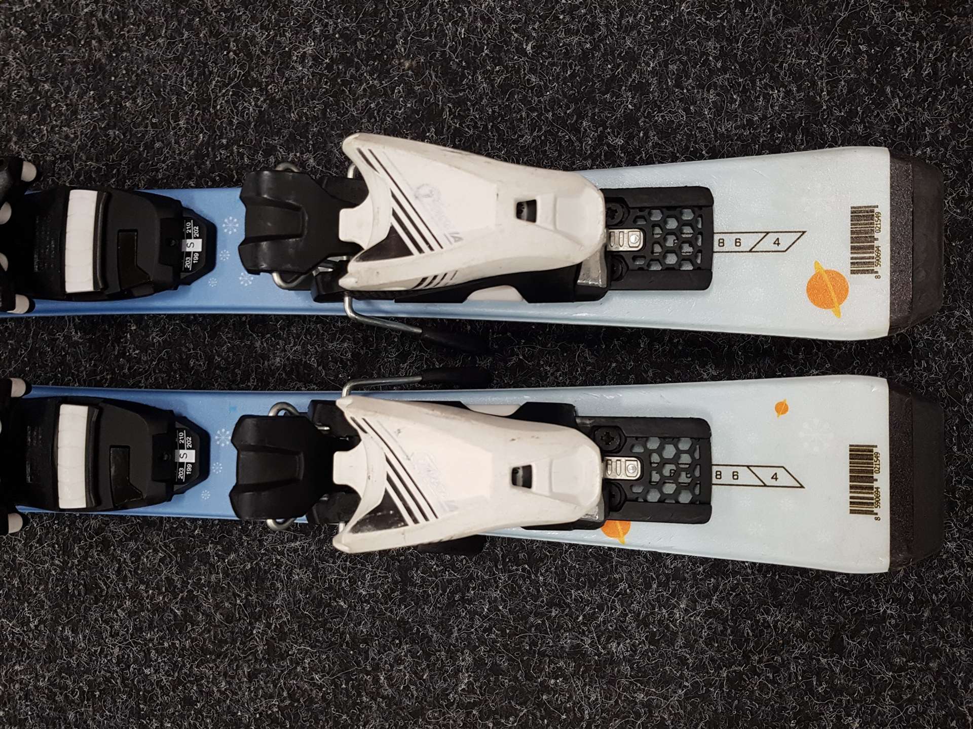Použité detské lyže SPORTEN Kidrocket + viazanie Tyrolia SLR 4,5