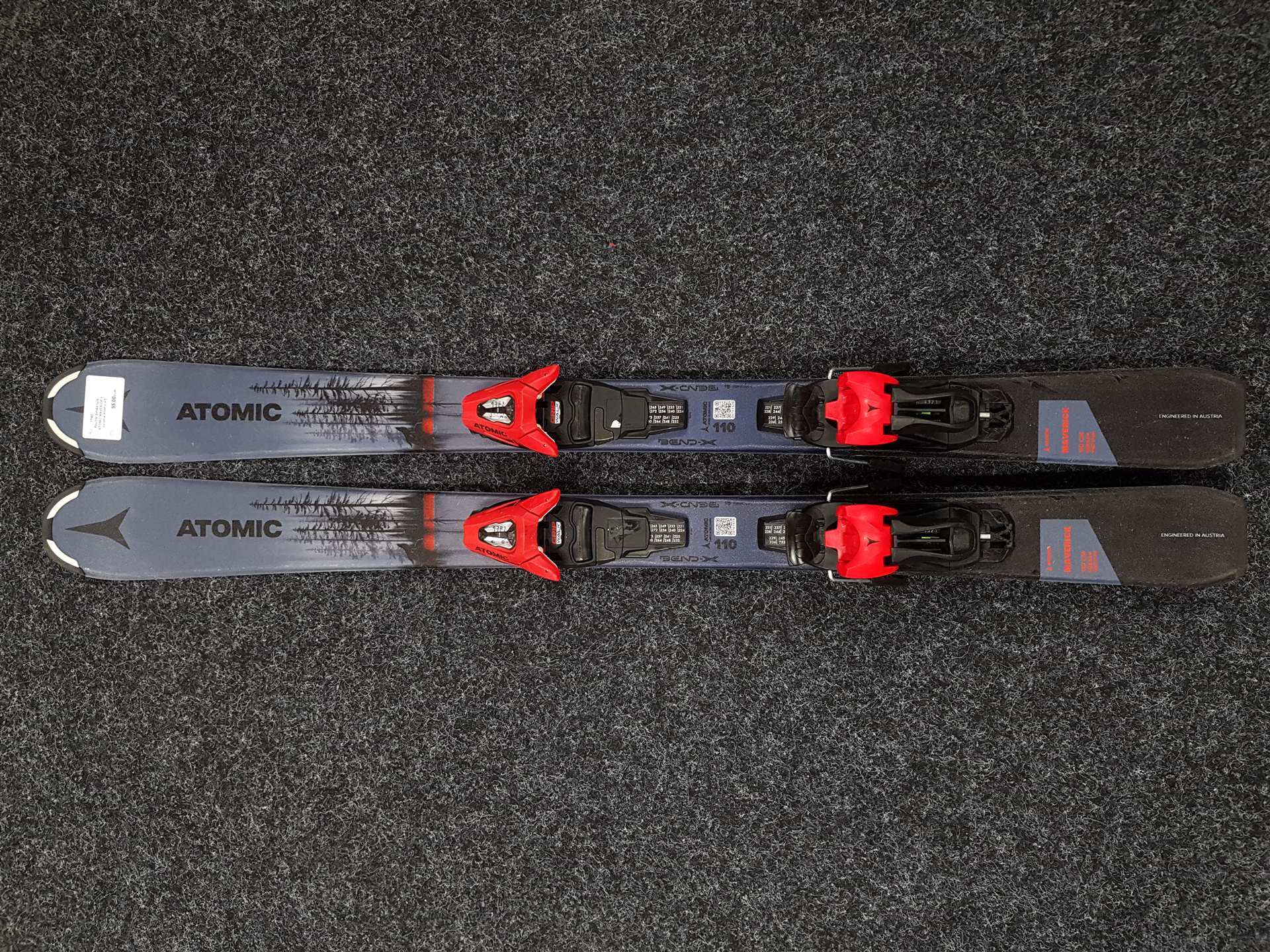 Použité detské lyže ATOMIC MAVERICK + viazanie Atomic 4.5