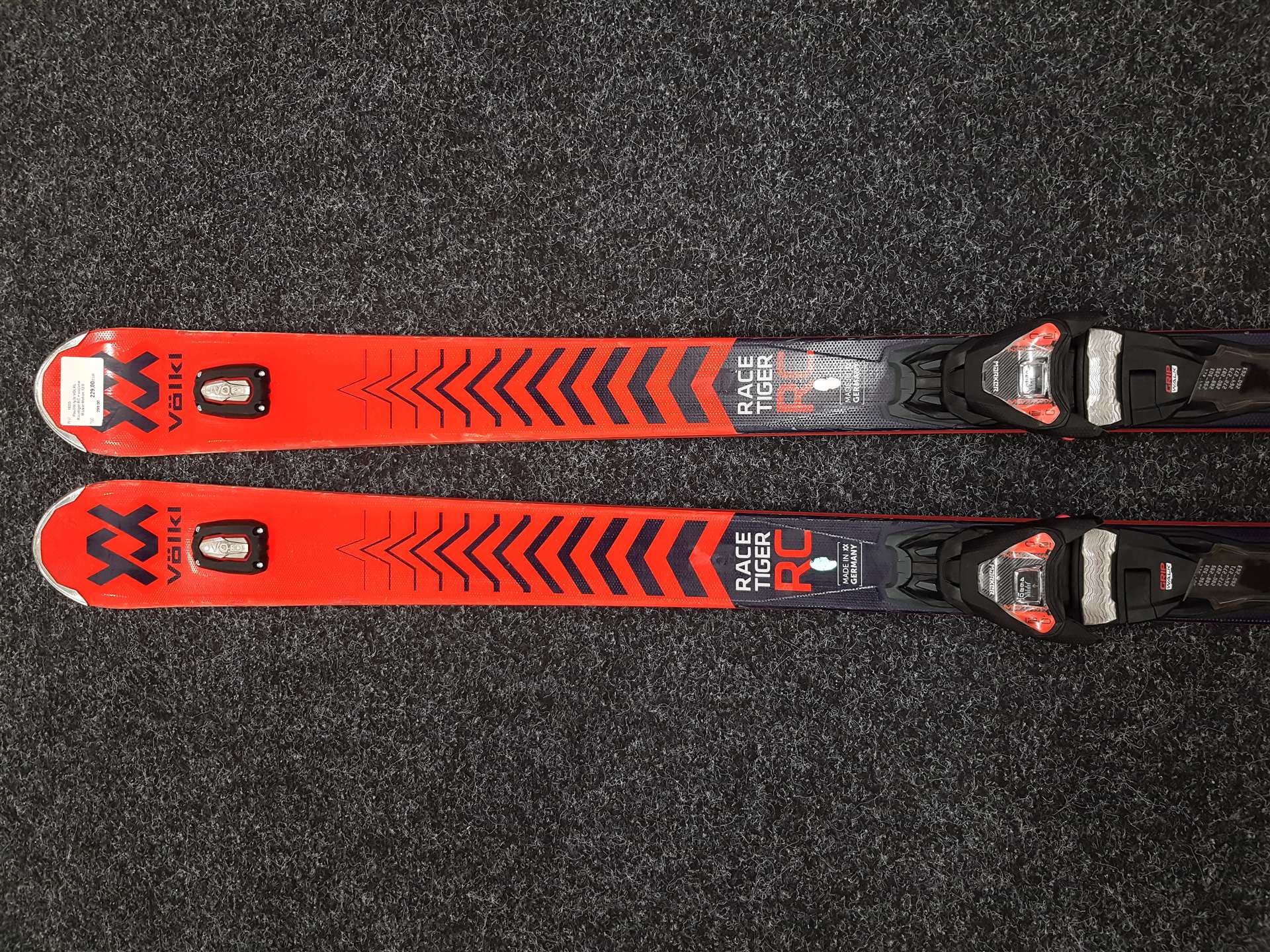 Gebrauchte VOLKL Racetiger RC Ski + Marker Motion 12.0 Bindungen
