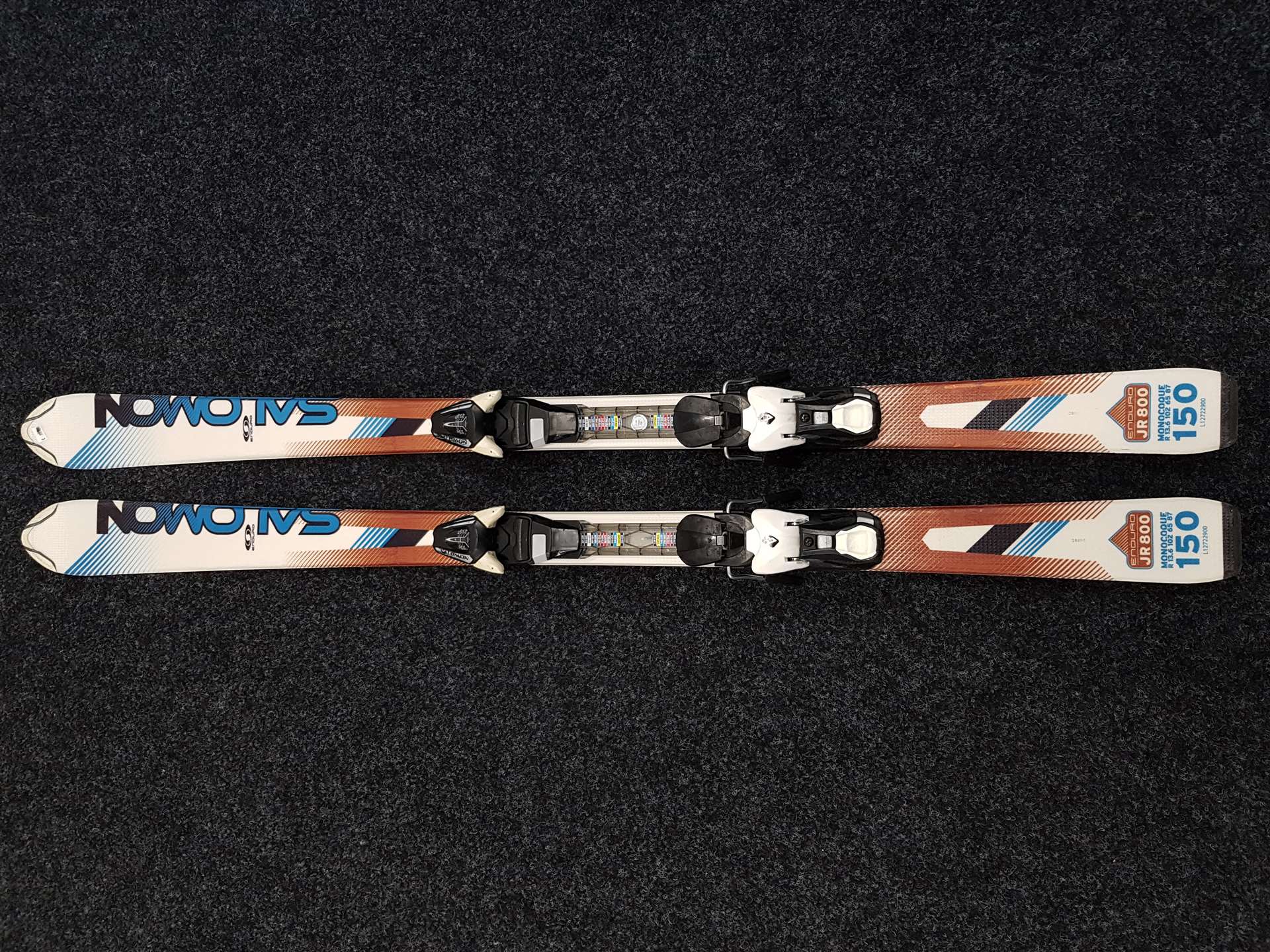 Używane narty SALOMON Enduro JR 800 + wiązania Salomon L 7