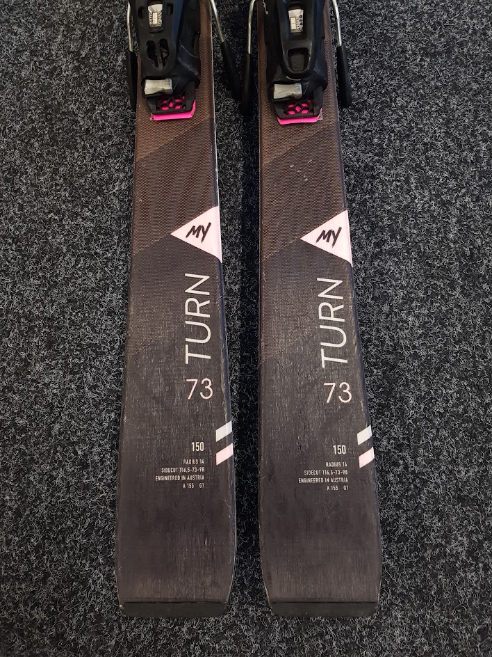 Gebrauchte Fischer Turn 73 Ski + Fischer RS 9 Bindungen
