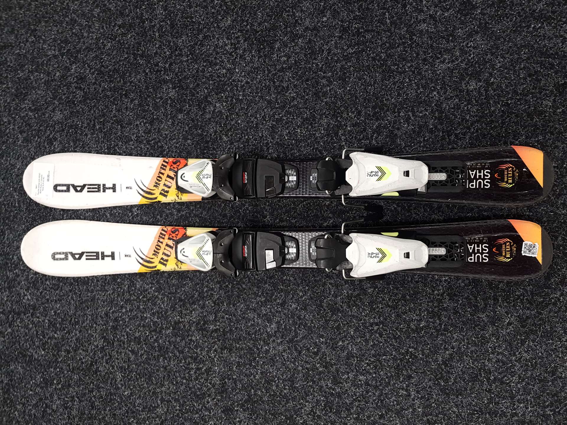 Použité dětské lyže HEAD Mothl Rules + vázání Head SLR 4.5 AC