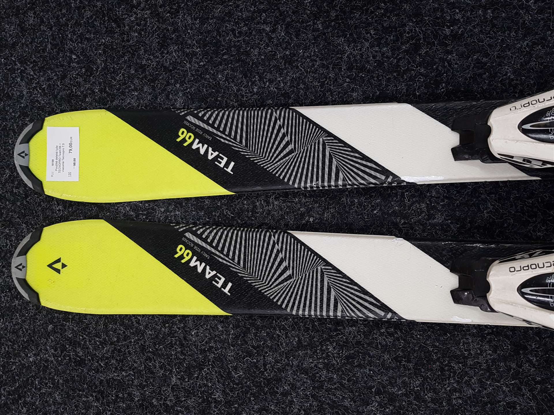 Použité dětské lyže TECNOPRO Team 66 + vázání Tecnopro 7.5