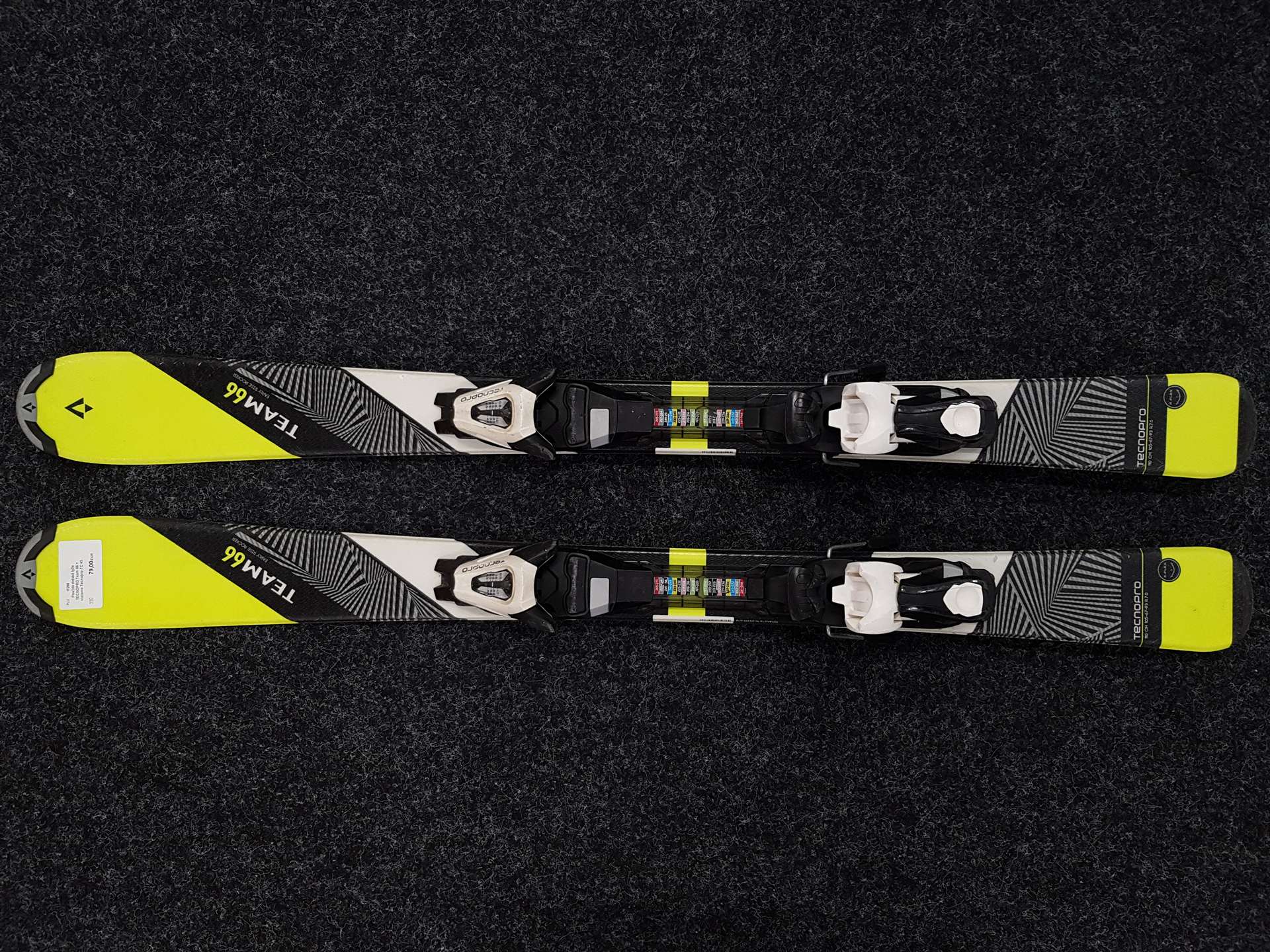 Skis enfant d'occasion TECNOPRO Team 66 + fixations Tecnopro TC 45