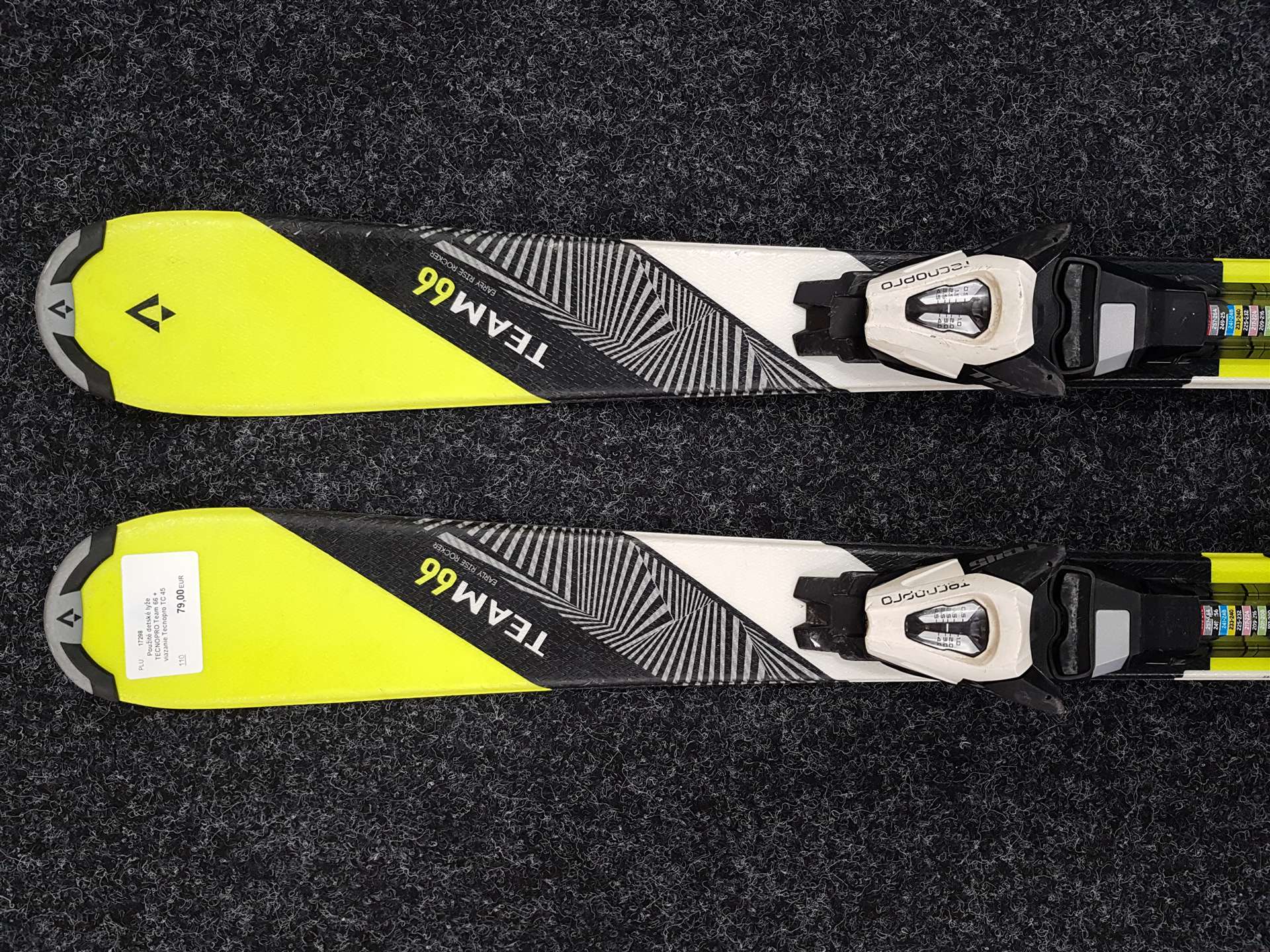 Skis enfant d'occasion TECNOPRO Team 66 + fixations Tecnopro TC 45