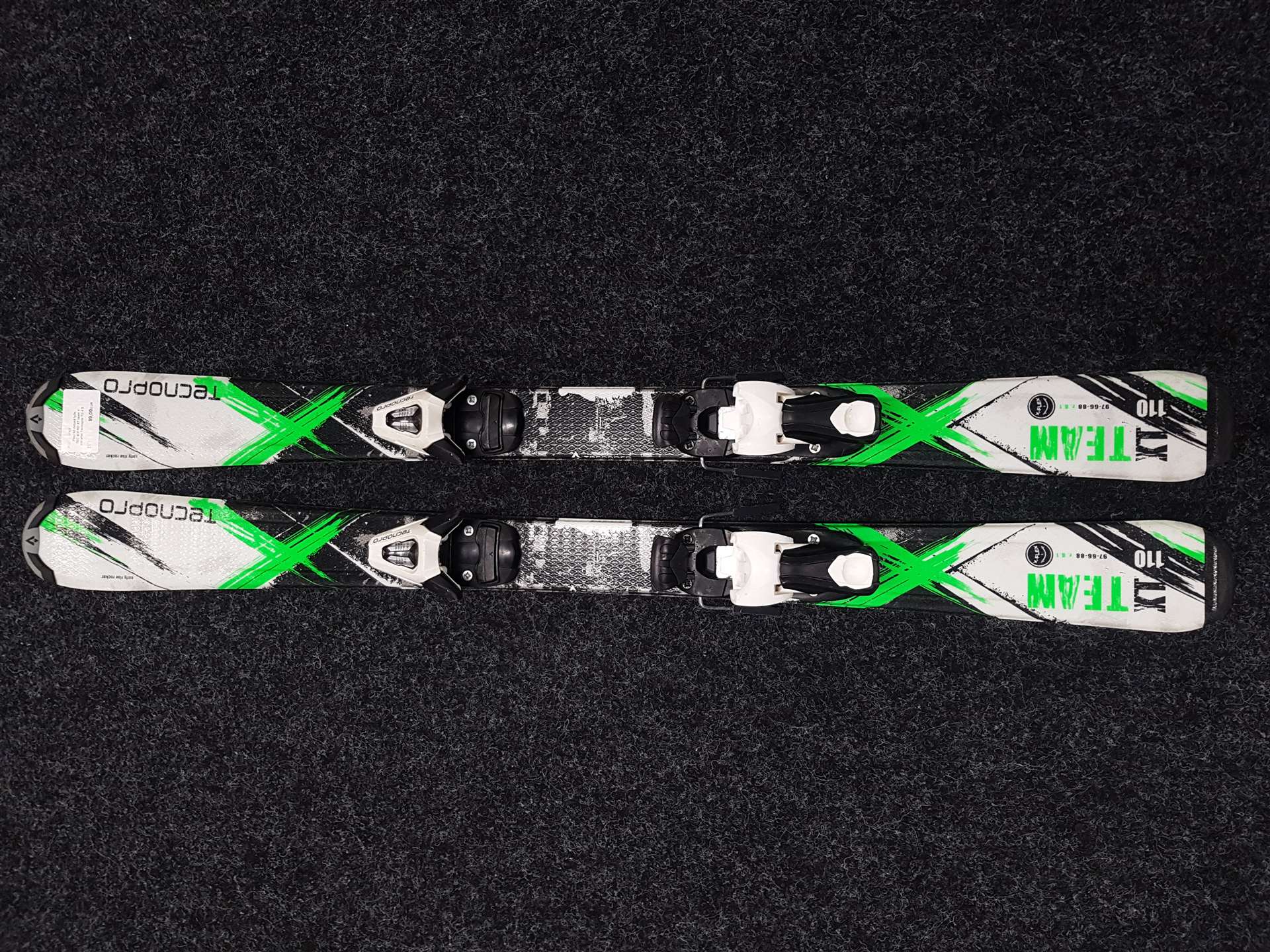 Použité detské lyže TECNOPRO XT team + viazanie Tecnopro TC 4.5