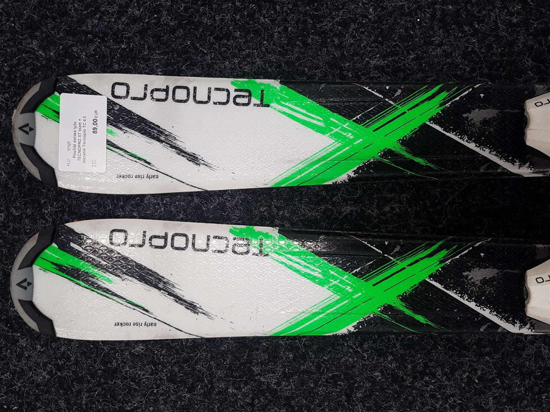Použité detské lyže TECNOPRO XT team + viazanie Tecnopro TC 4.5