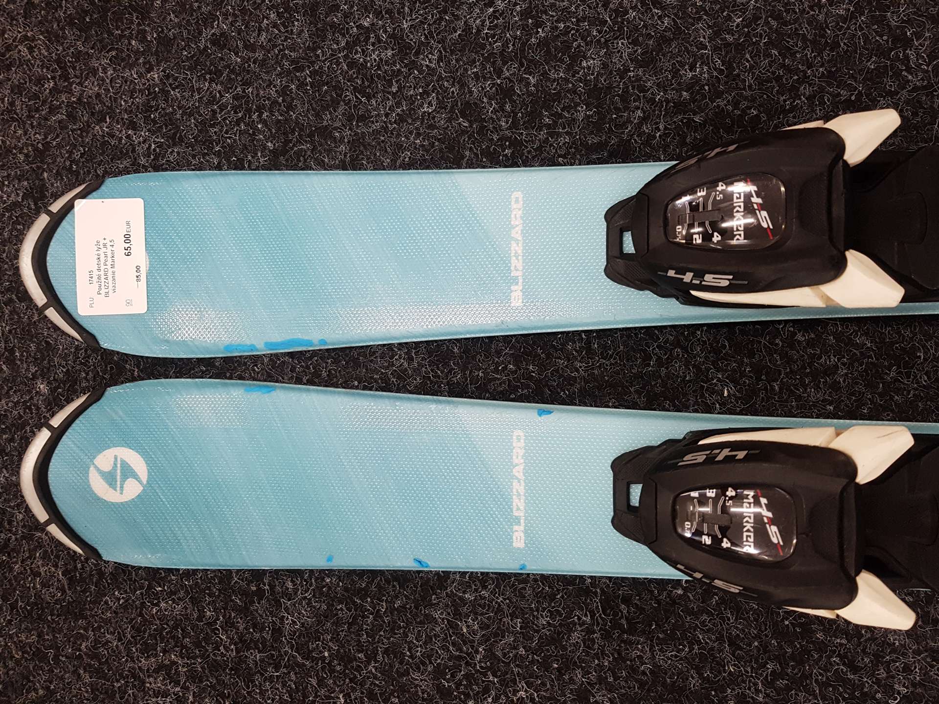 Skis enfant d'occasion BLIZZARD Pearl JR + fixations Marker 4.5
