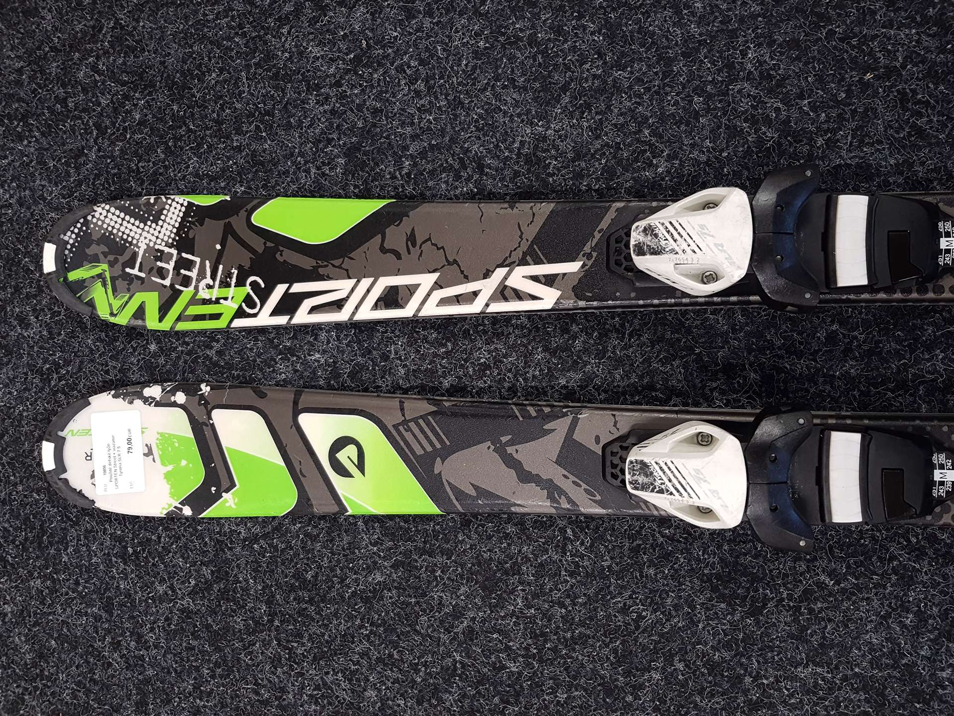 Gebrauchte Kinderskier SPORTEN Street + Tyrolia SLR 7.5 Bindungen