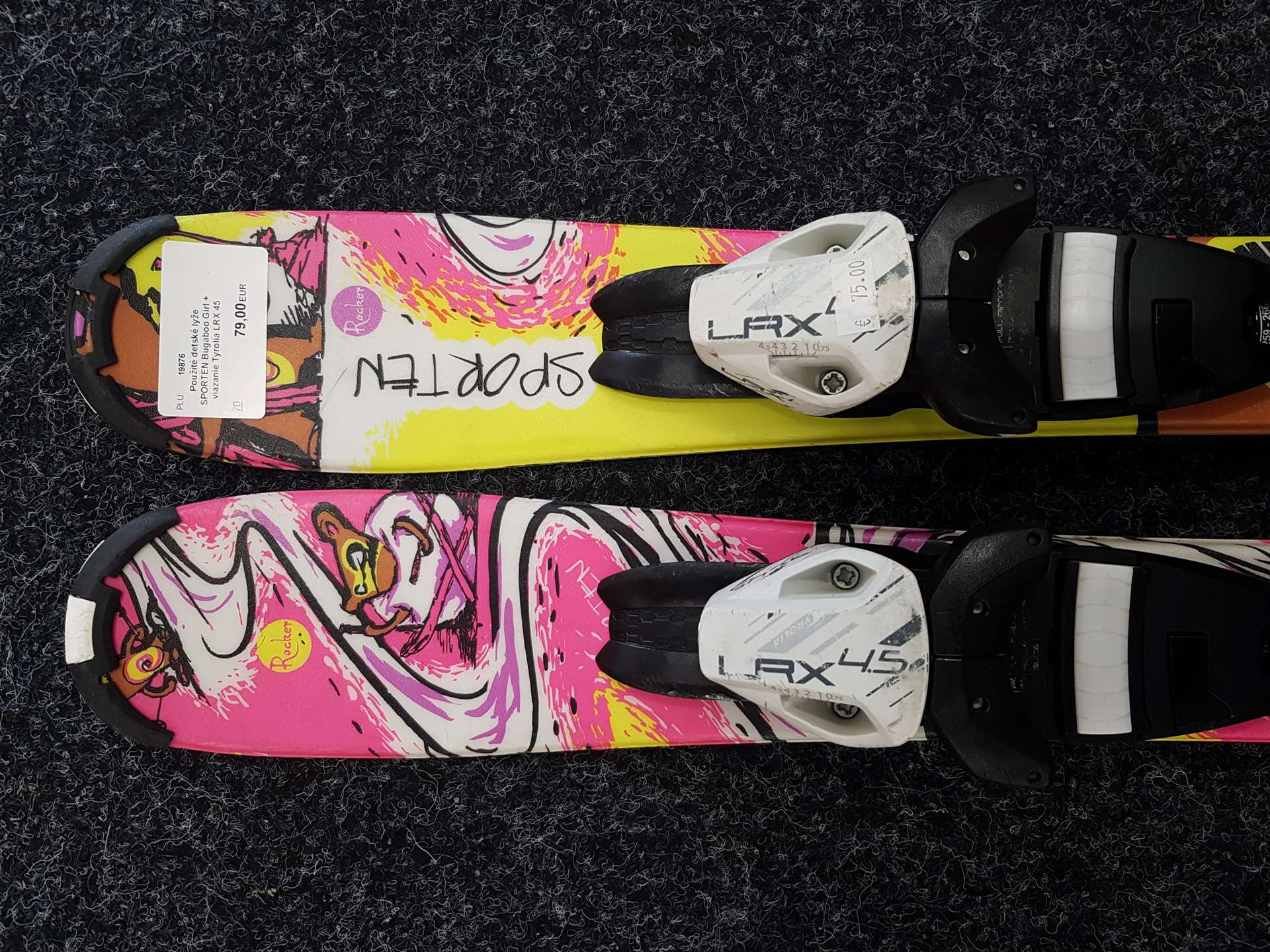 Rabljene otroške smuči SPORTEN Bugaboo Girl + vezi Tyrolia LRX 45