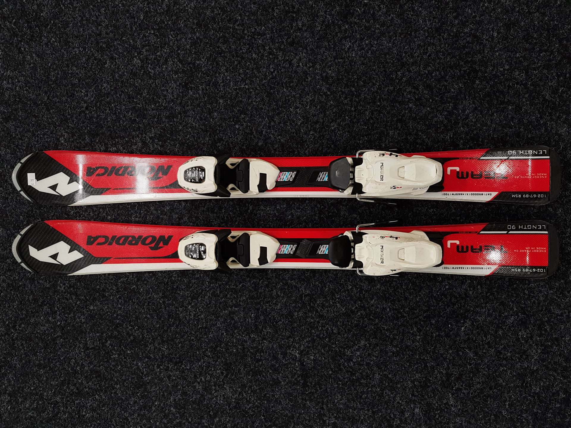 Použité lyže NORDICA Team J + vázání Marker 4,5