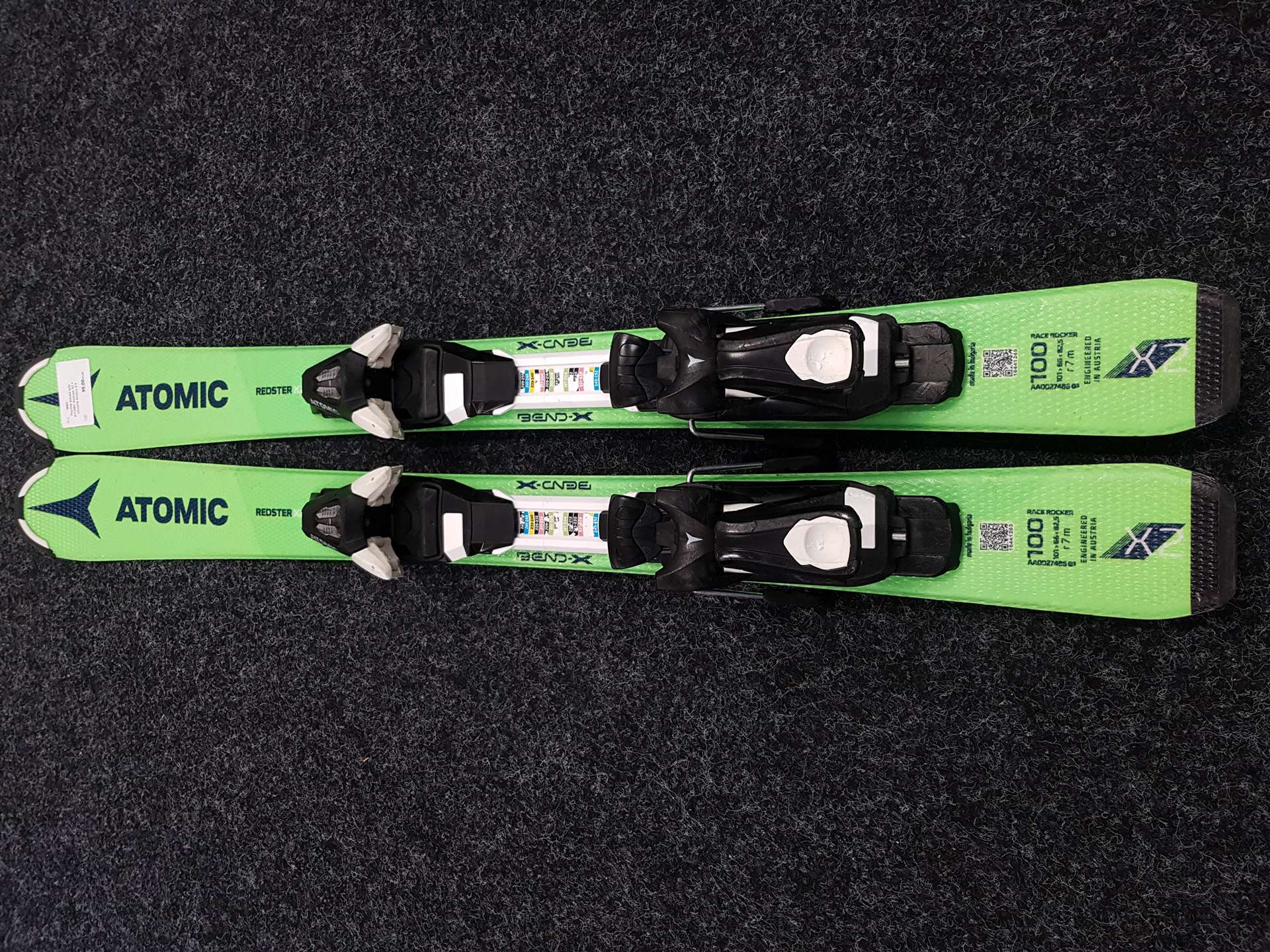 Gebrauchte Kinderski ATOMIC Redster X2 + Atomic 4.5 Bindungen