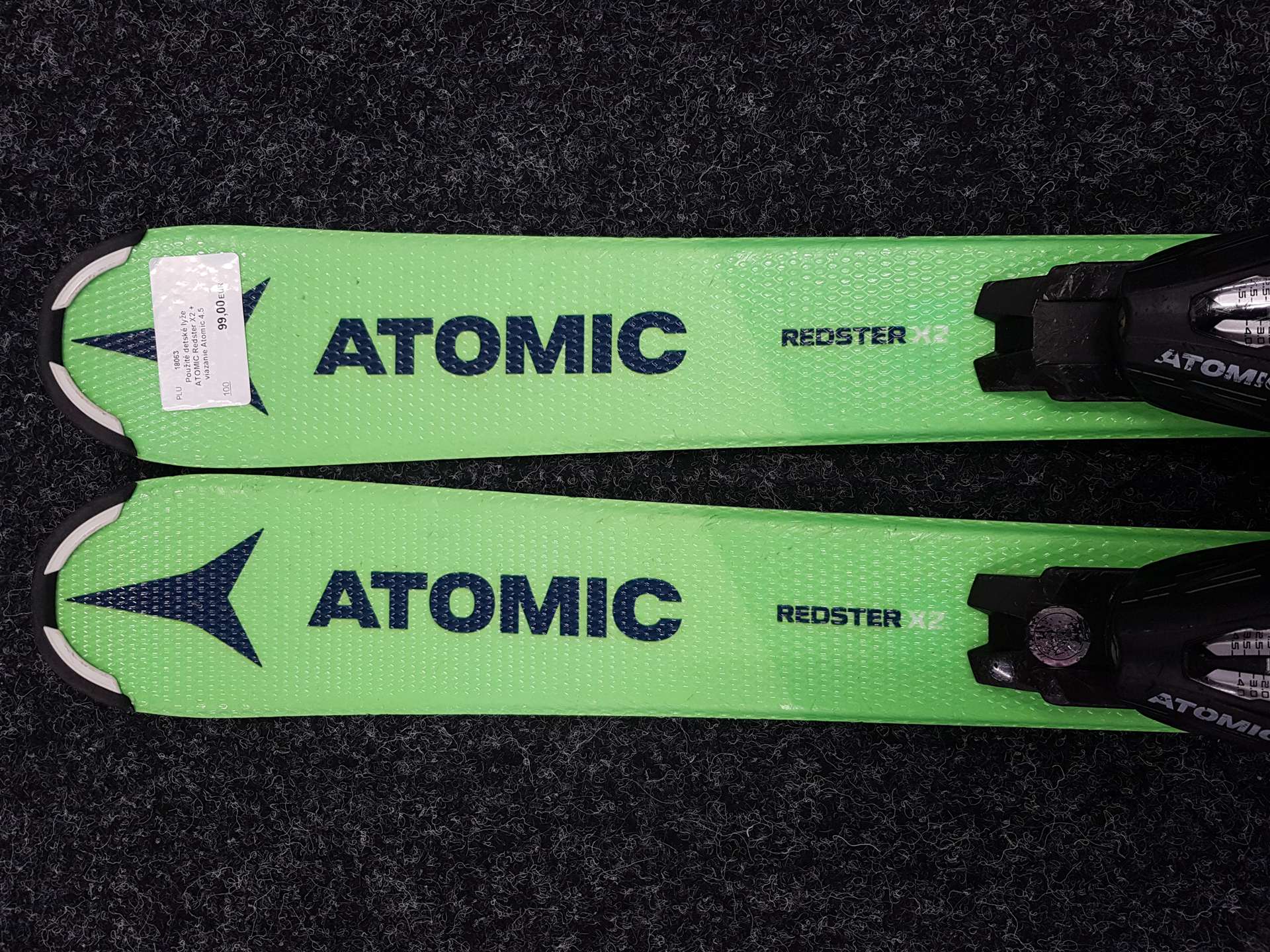 Gebrauchte Kinderski ATOMIC Redster X2 + Atomic 4.5 Bindungen