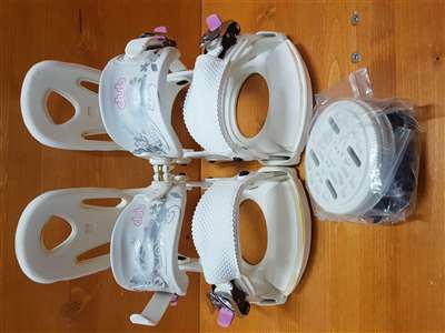 Snowboardbindingen DUB Wit Roze