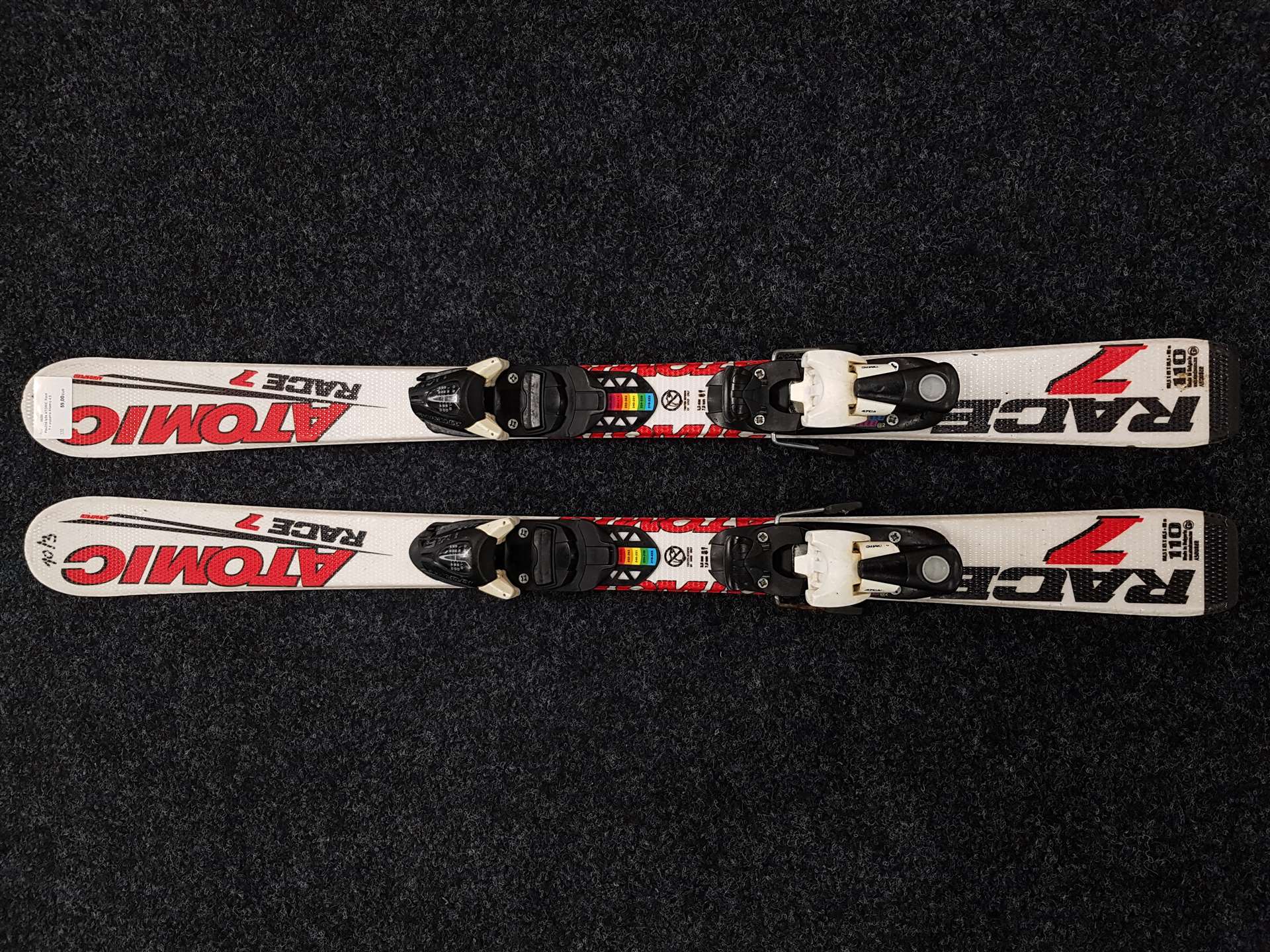 Použité lyže ATOMIC Race 7 + vázání Atomic 4,5