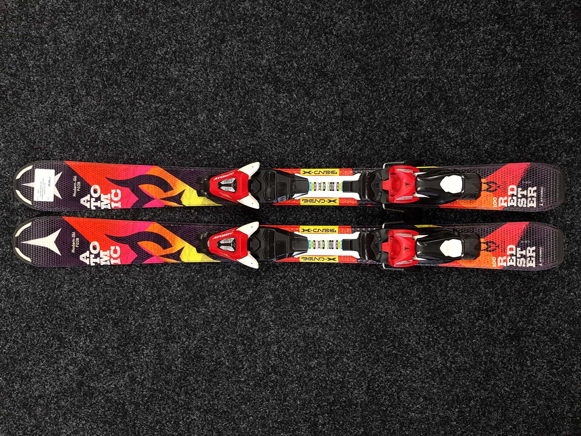 Gebrauchte Kinderski ATOMIC Redster + Atomic XTE 45 Bindungen