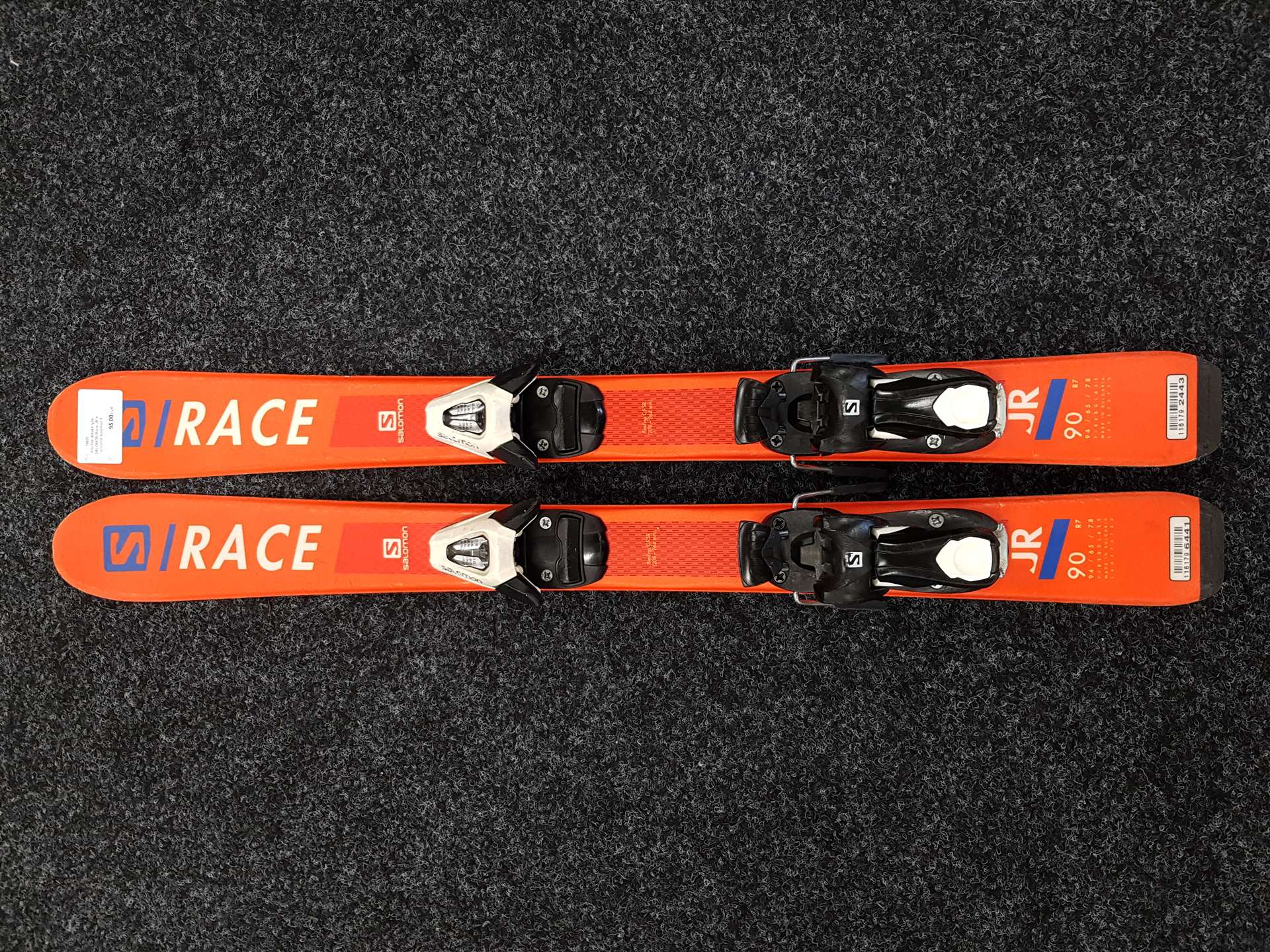 Použité detské lyže SALOMON Race JR + viazanie Salomon 5