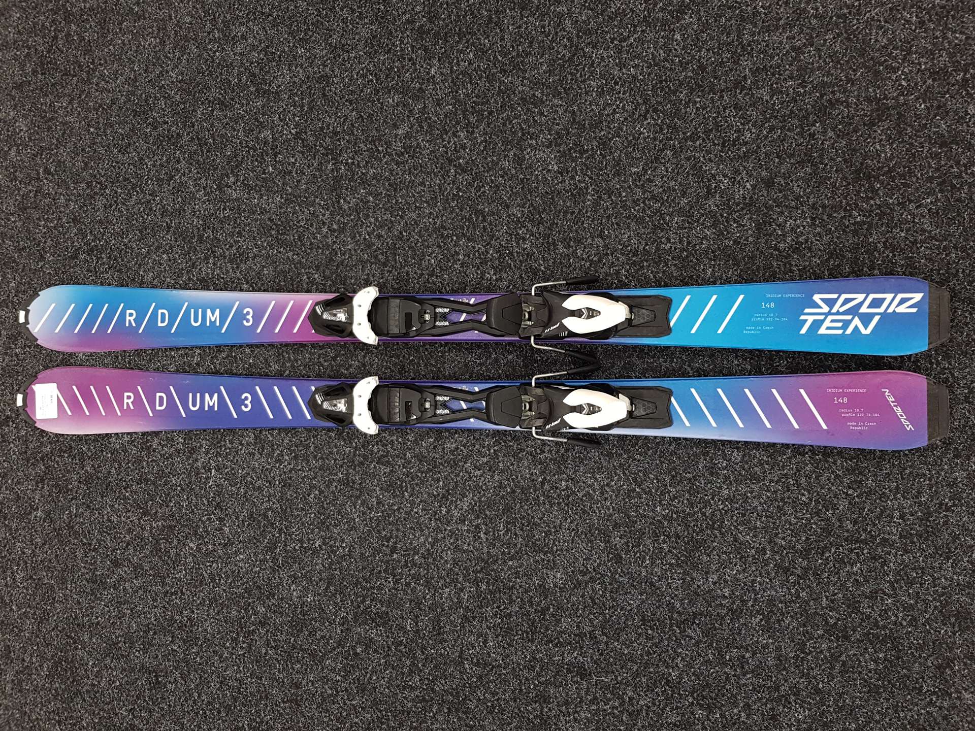 Gebrauchte Skier SPORTEN Iridium 3 + Tyrolia PR11 Bindungen