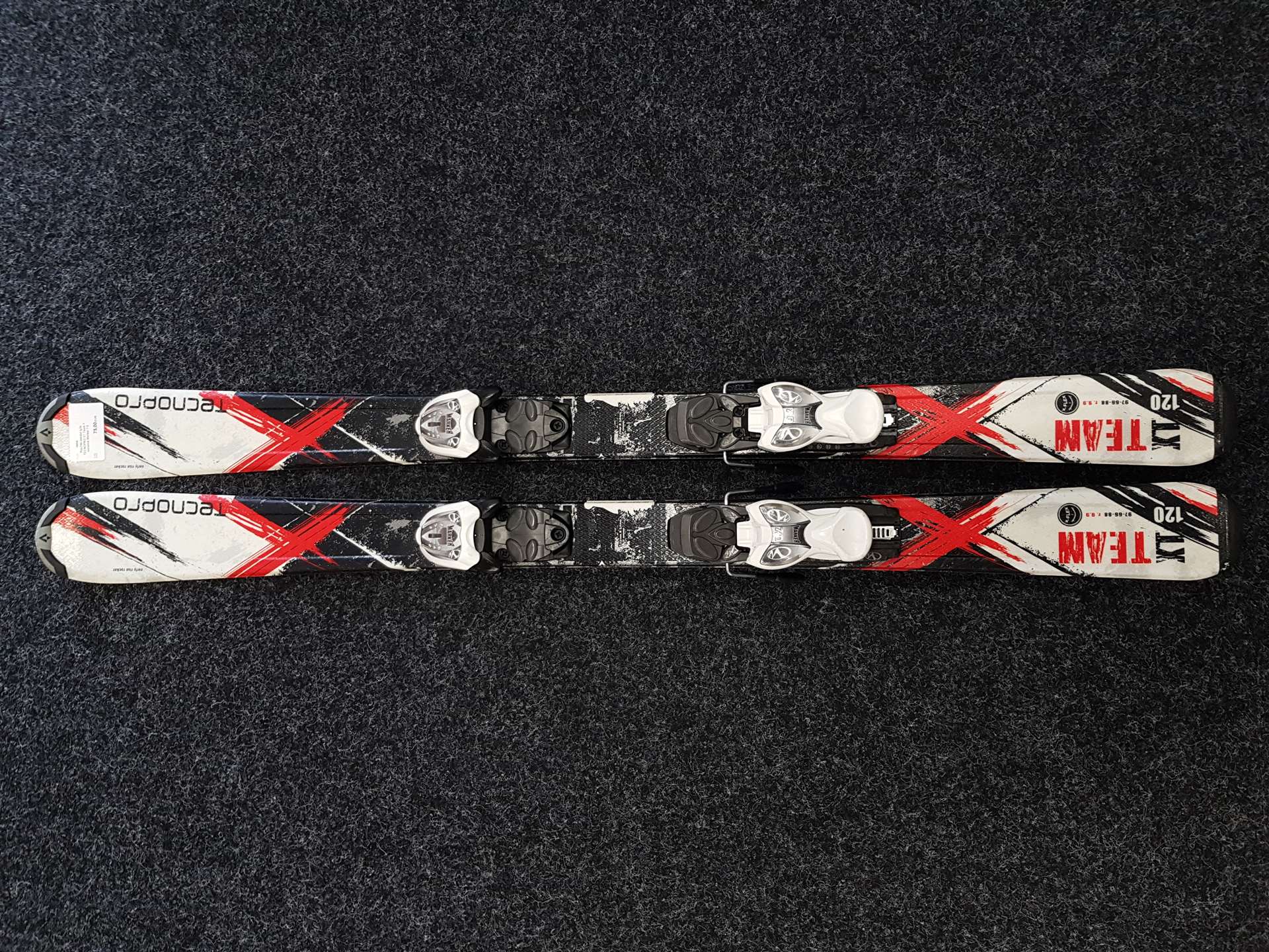 Použité detské lyže TECNOPRO XT Team + viazanie Marker 7.0