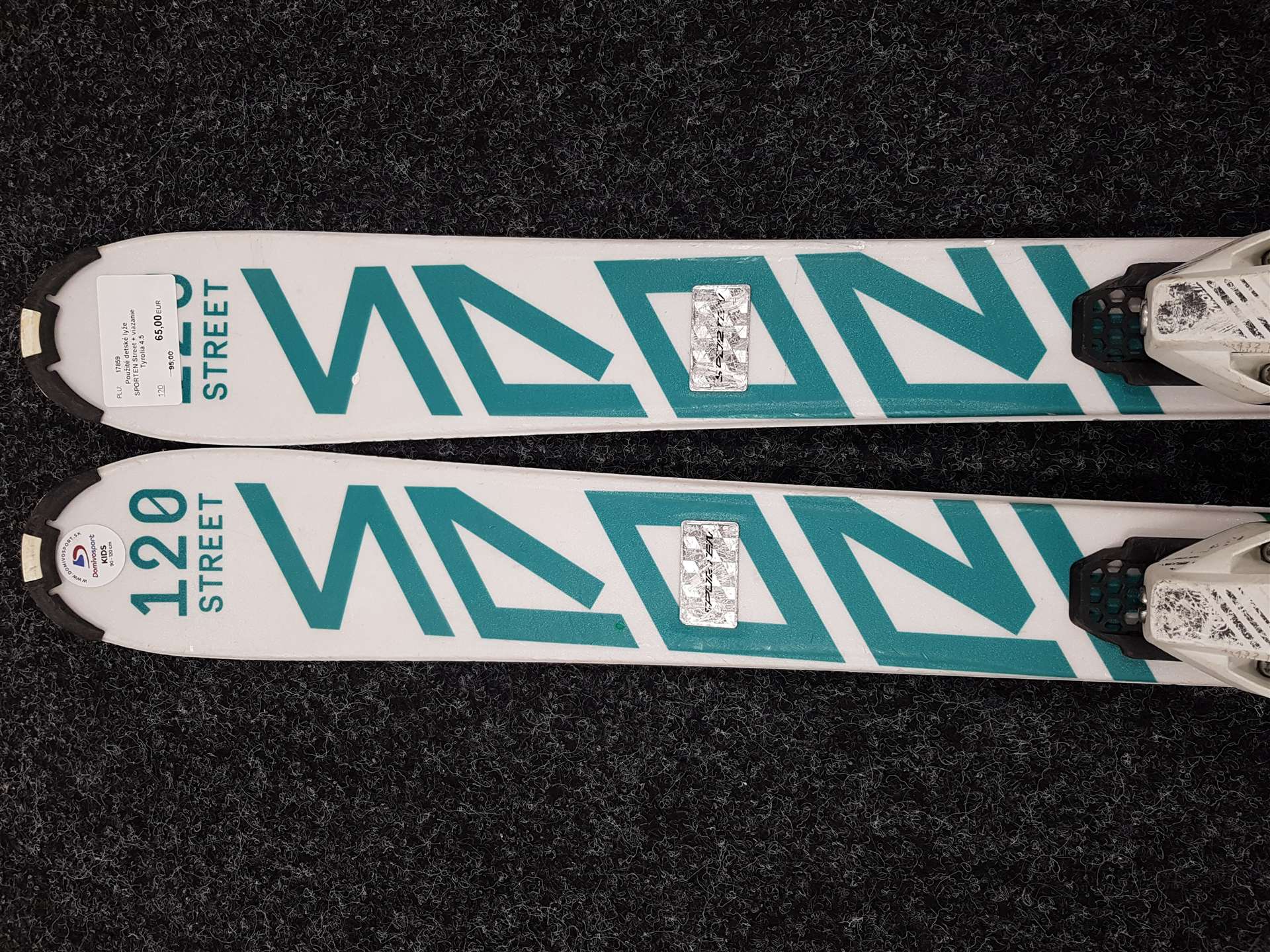Sci da bambino SPORTEN Street usati + attacchi Tyrolia 4.5