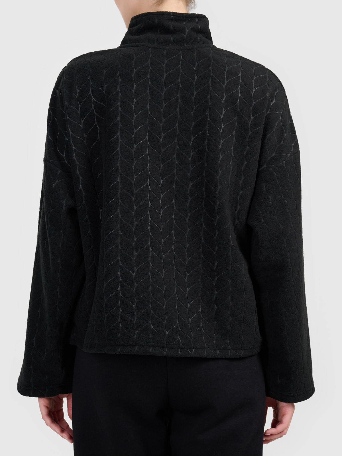 Damen-Fleece-Sweatshirt 4F F466 DEEP BLACK