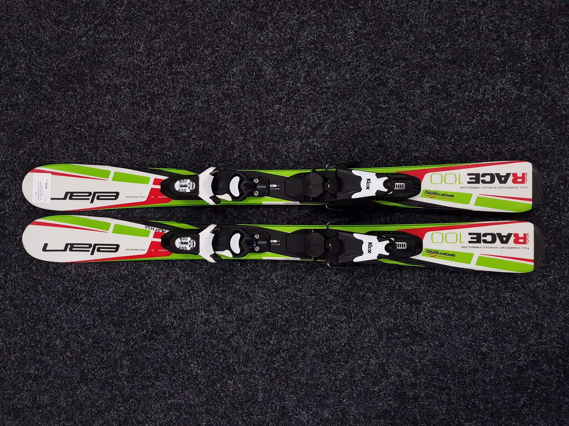 Použité detské lyže ELAN Sport Race 100 + viazanie Look KidX 4.5