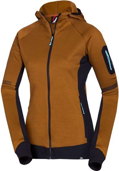 Hanorac outdoor pentru femei NORTHFINDER PAT muștar/negru