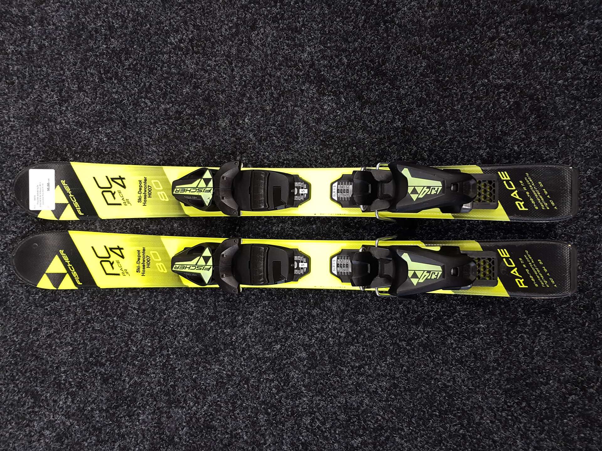 Použité dětské lyže FISCHER RC4 Race JR + vázání Fischer FJ 4