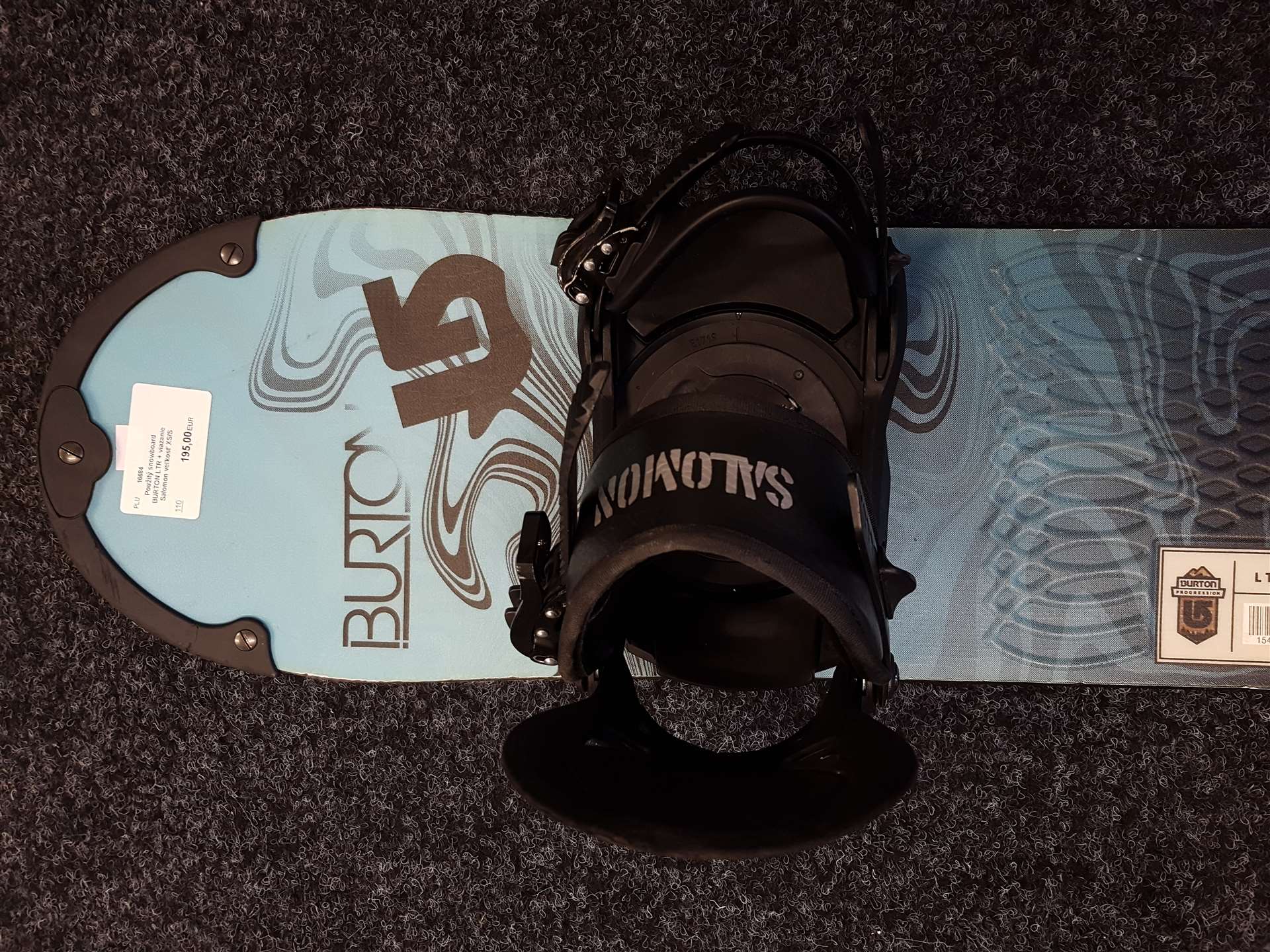 Použitý snowboard BURTON LTR + vázání Salomon velikost XS/S