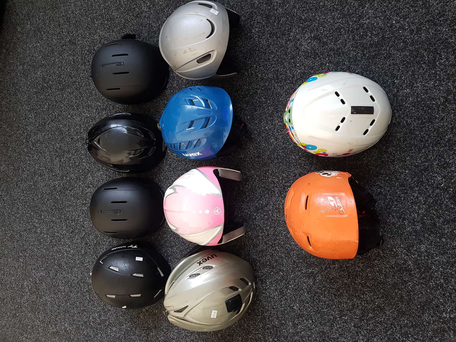 Použité prilby Mix 10 ks (XS-M)