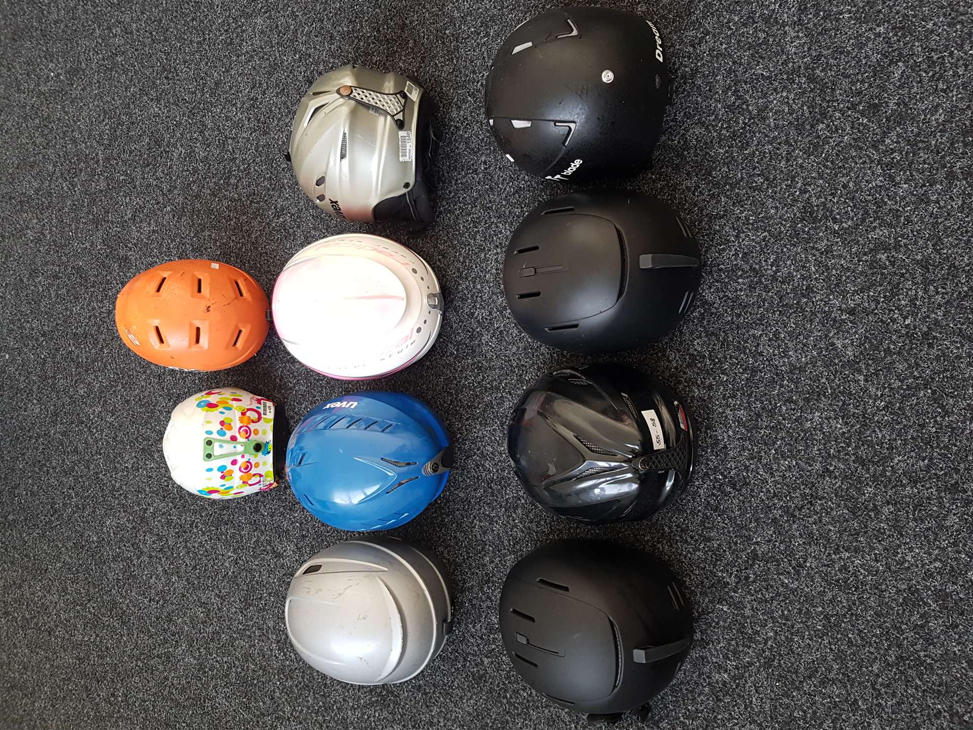 Použité prilby Mix 10 ks (XS-M)