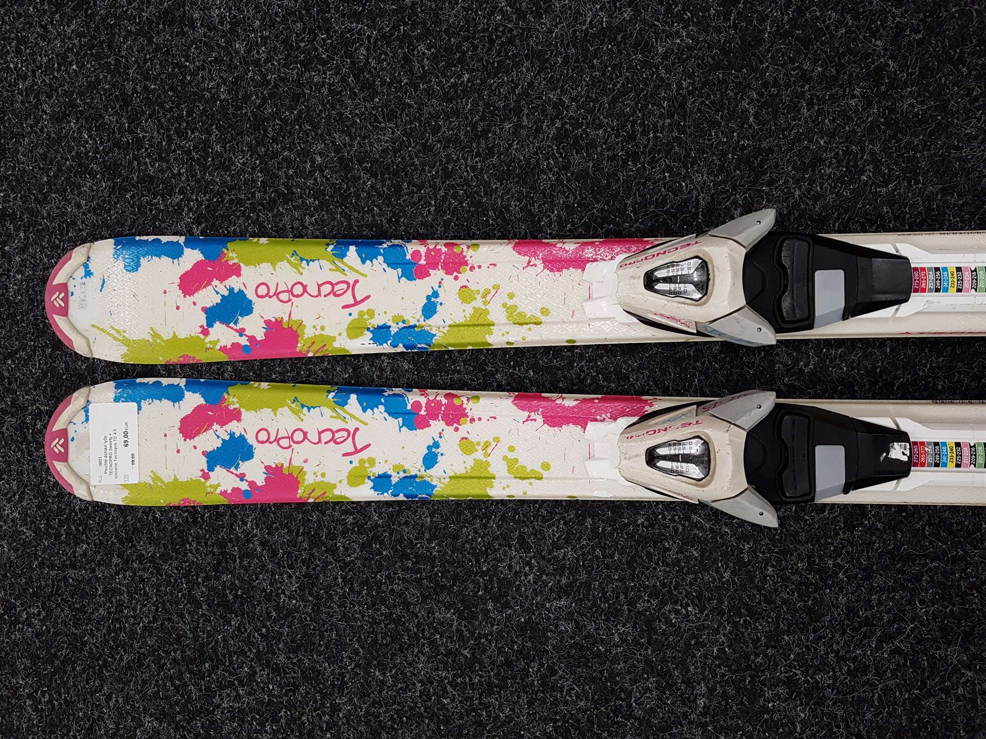 Gebrauchte Kinderski TECNOPRO Sweety + Bindungen Tecnopro TC 4.5