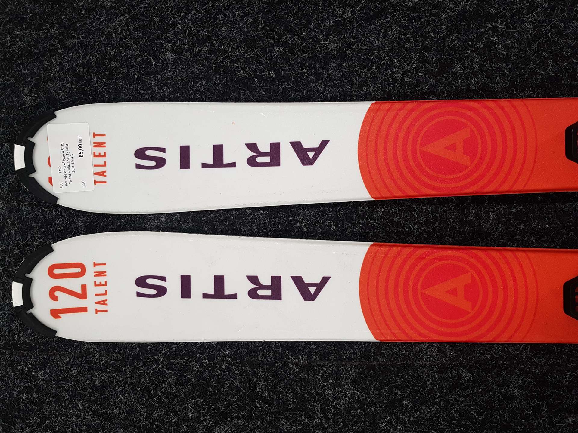 Skis enfant ARTIS Talent d'occasion + fixations Tyrolia SLR 4.5 AC