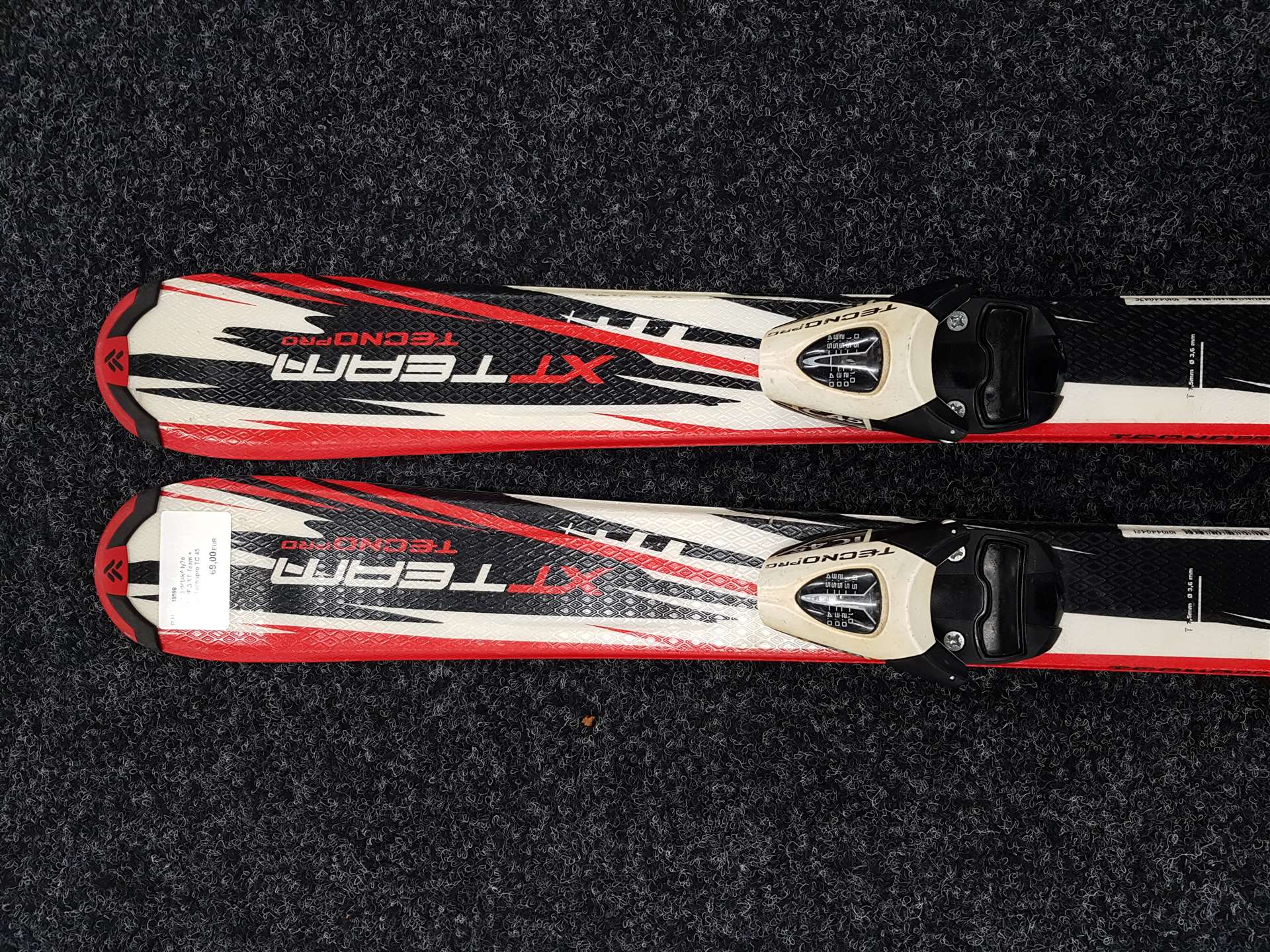 Použité dětské lyže TECNOPRO XT Team + vázání Tecnopro TC 45