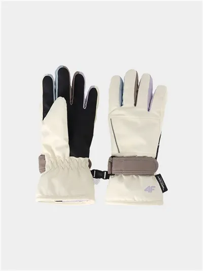 Lyžařské rukavice 4F GLOVES FNK U200 CREME
