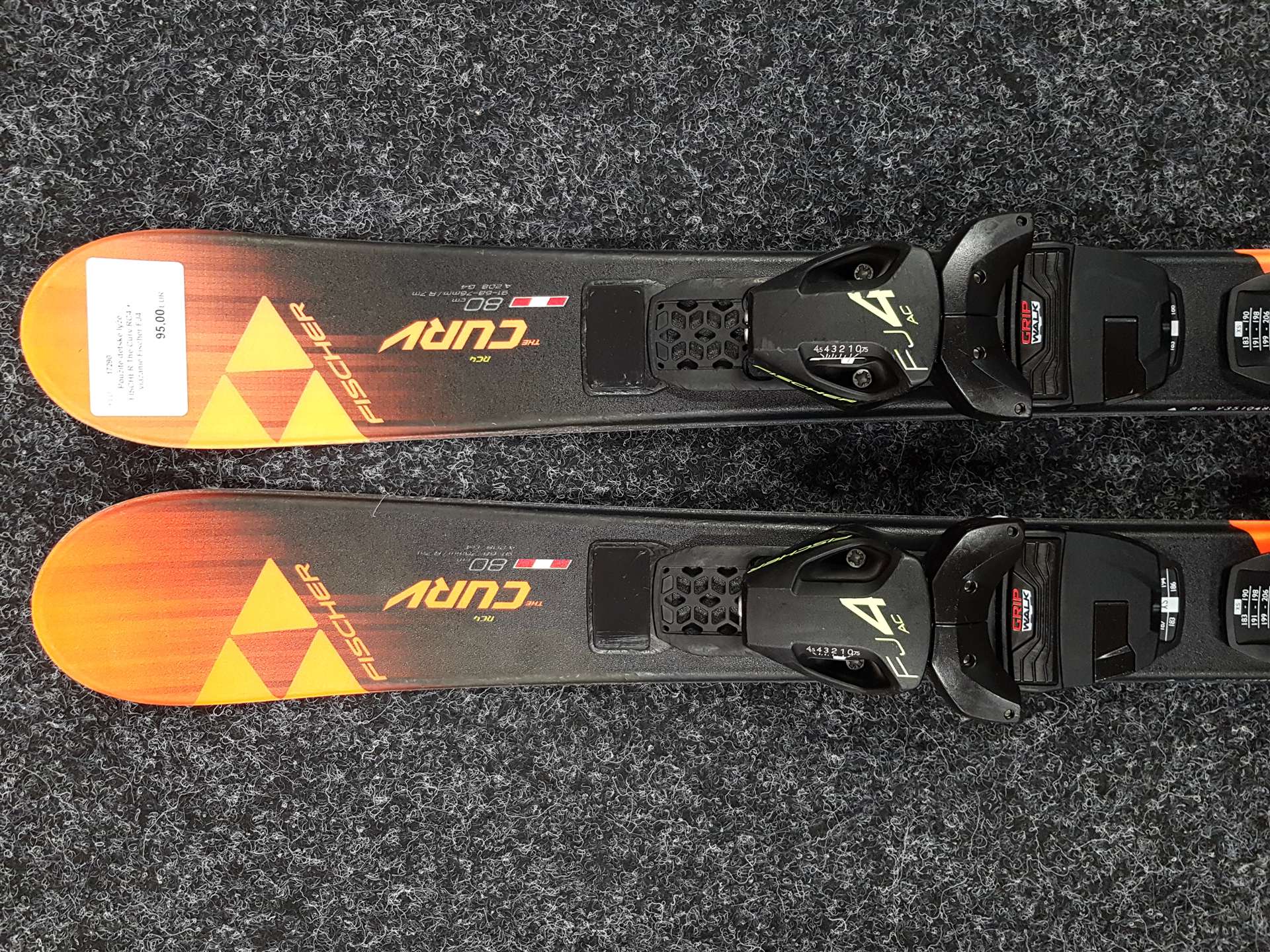 Sci usati per bambini FISCHER The Curv RC4 + attacchi Fischer FJ4