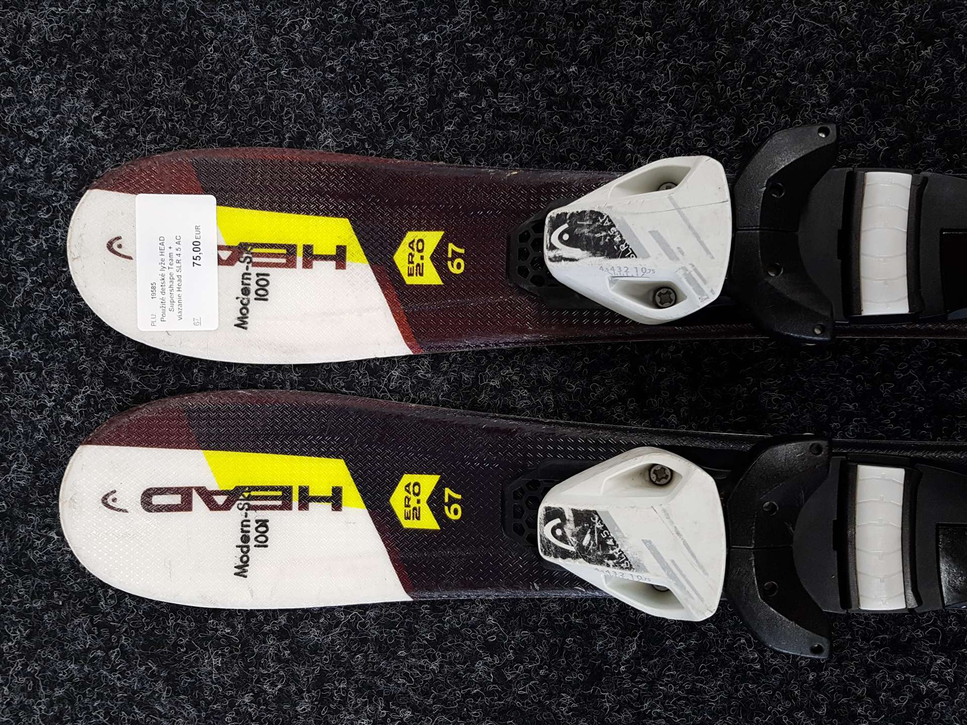 Gebrauchte HEAD Supershape Team Kinderski + Head SLR 4.5 AC Bindungen
