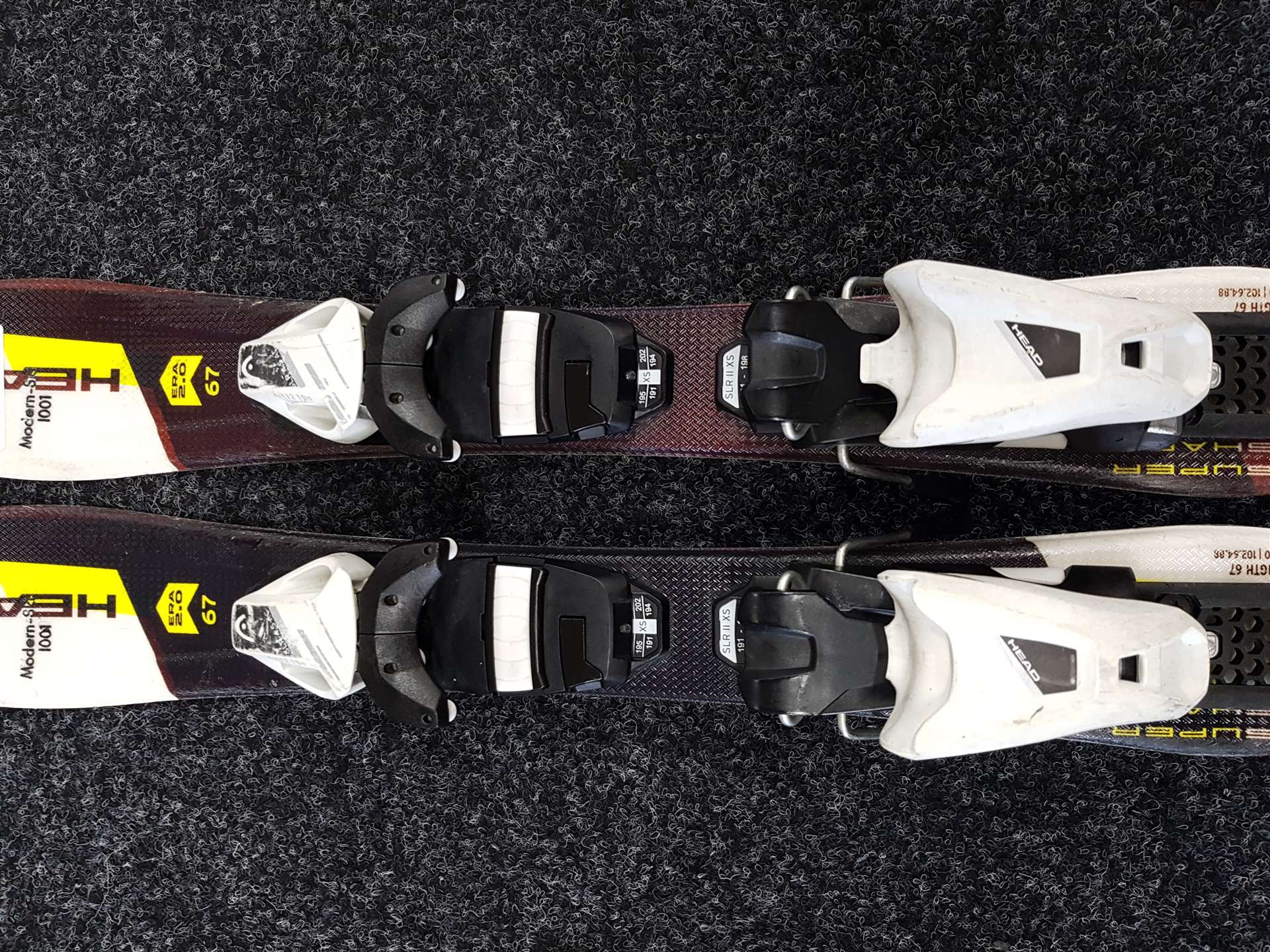 Gebrauchte HEAD Supershape Team Kinderski + Head SLR 4.5 AC Bindungen