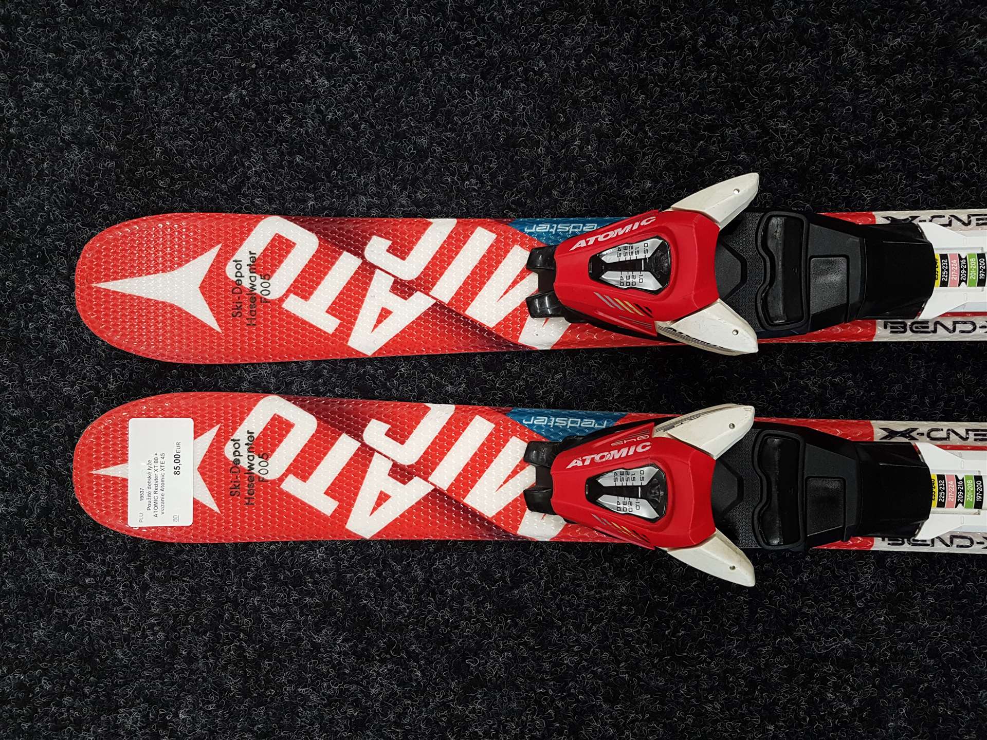 Rabljene dječje skije ATOMIC Redster XT 80 + vezovi Atomic XTE 45