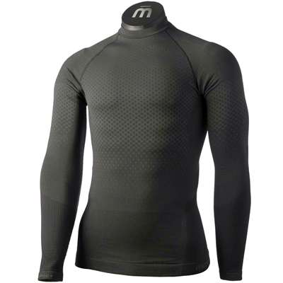 Sous-vêtements thermiques pour hommes MICO L/LEEVES R/NECK SHIRT ODOR ZERO, NERO