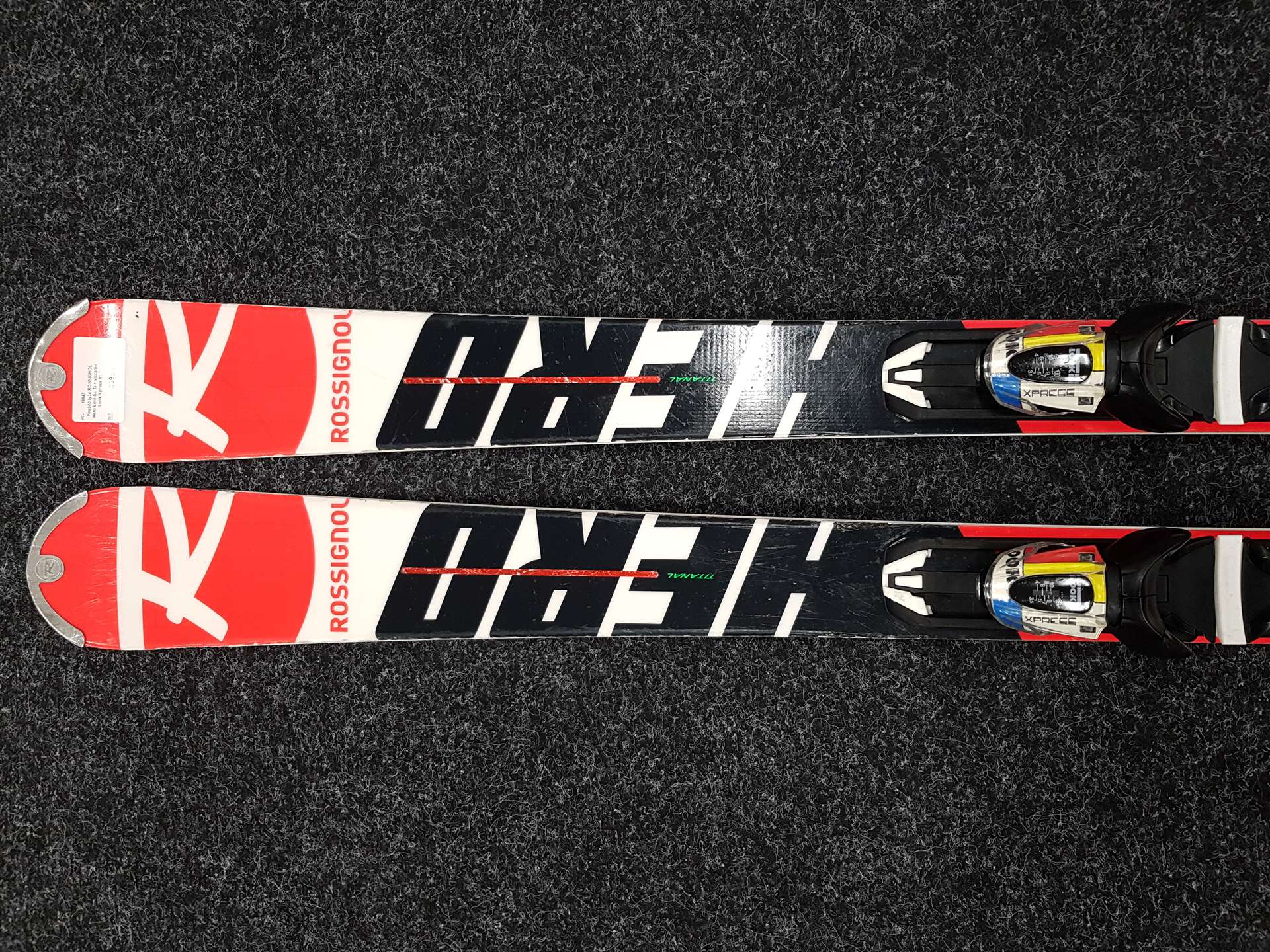 Esquís ROSSIGNOL Hero Elite SL Ti usados + fijaciones Look Xpress 11