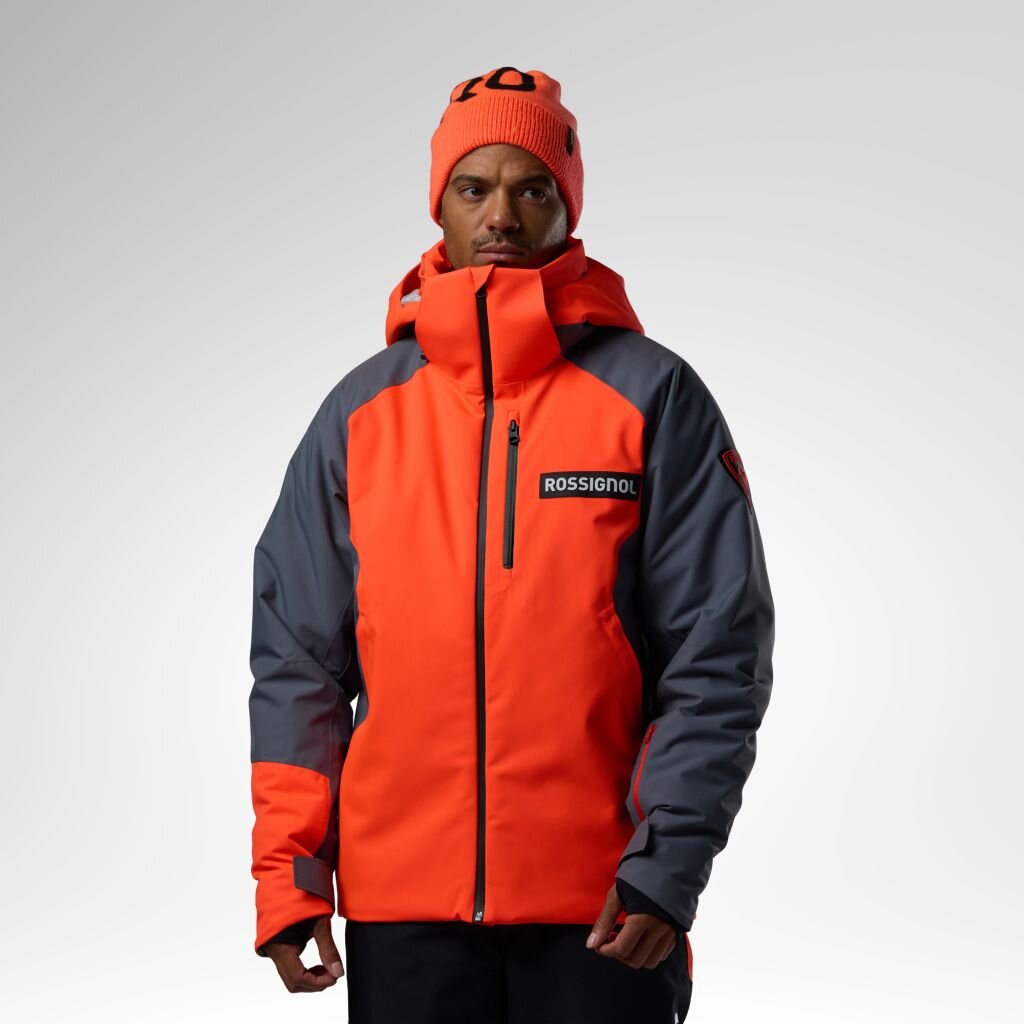 Veste de ski Rossignol M HERO ISOLÉE - ROUGE NÉON